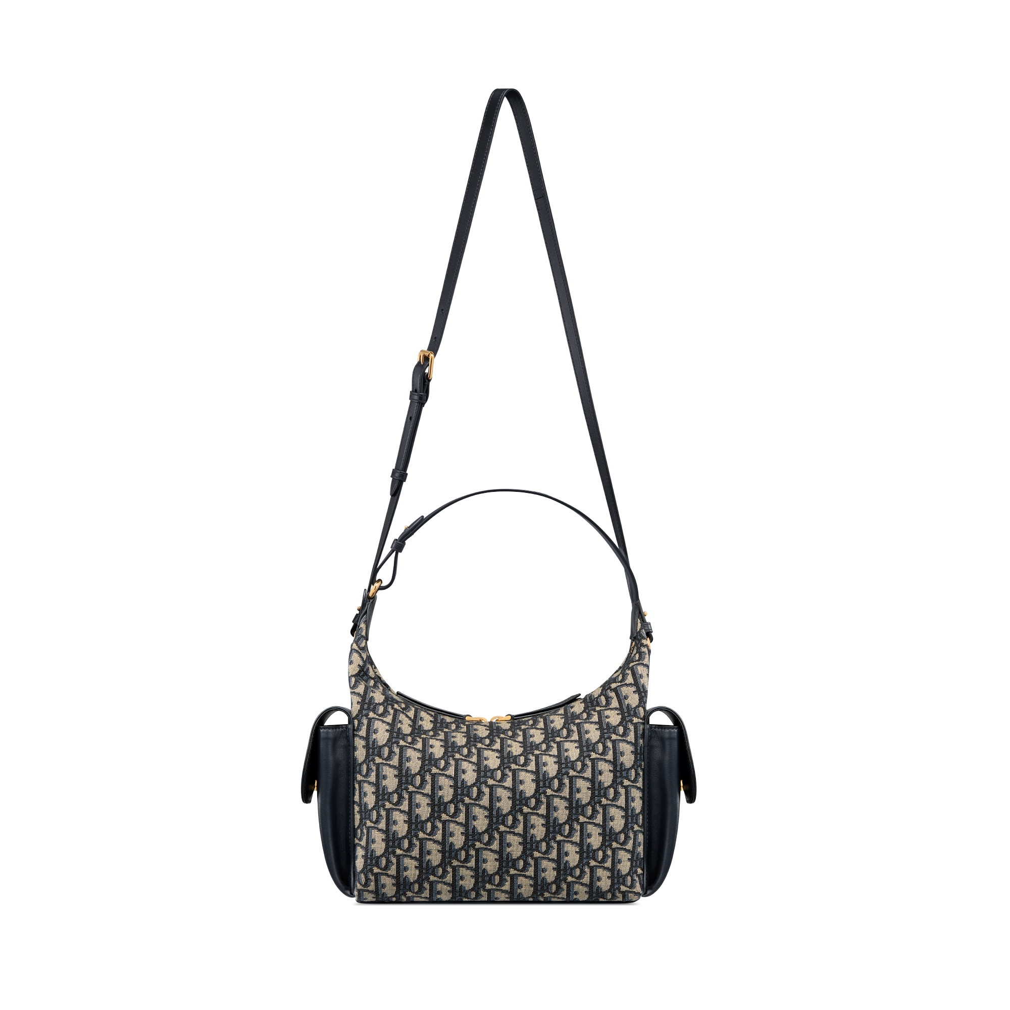 Medium D-Dream Bag Blue Dior Oblique Jacquard and Smooth Calfskin E07