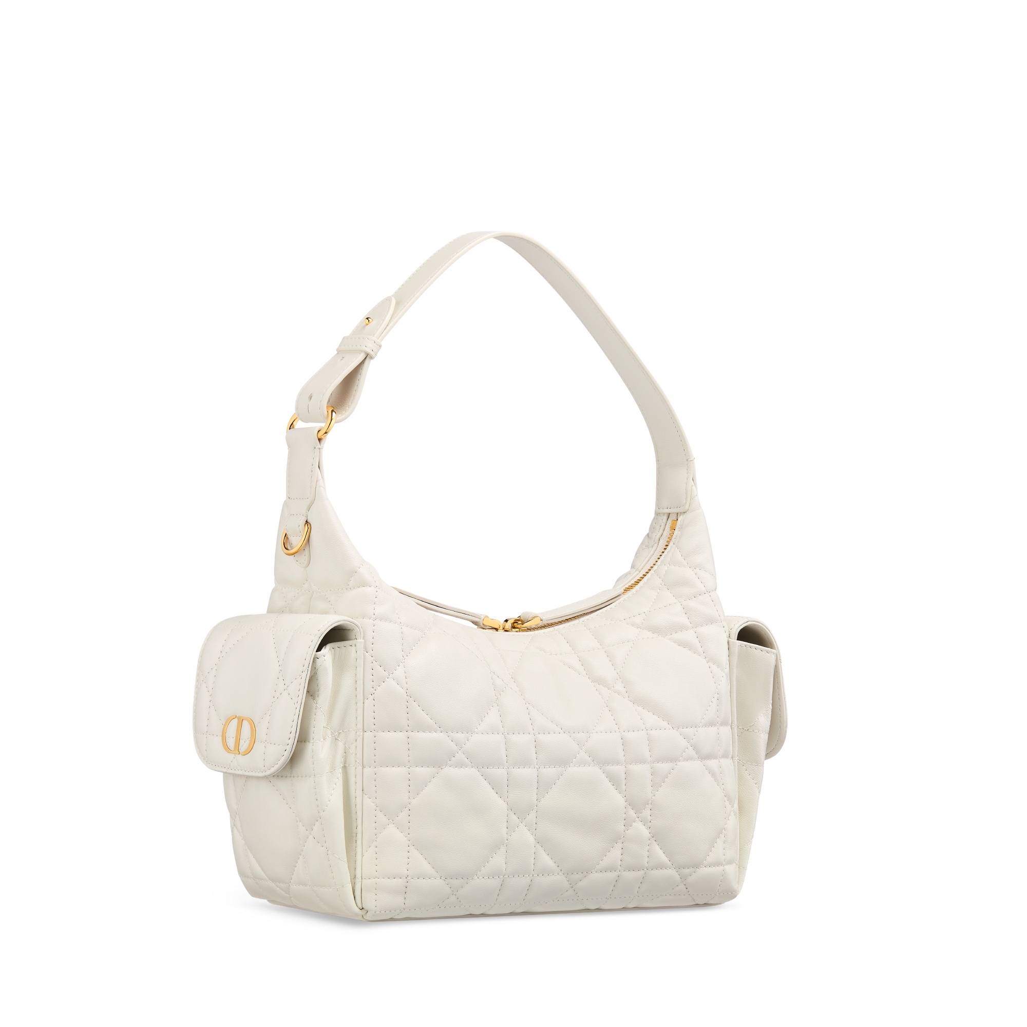 Bolsa D-Dream média Pele de cordeiro Macrocannage latte E03