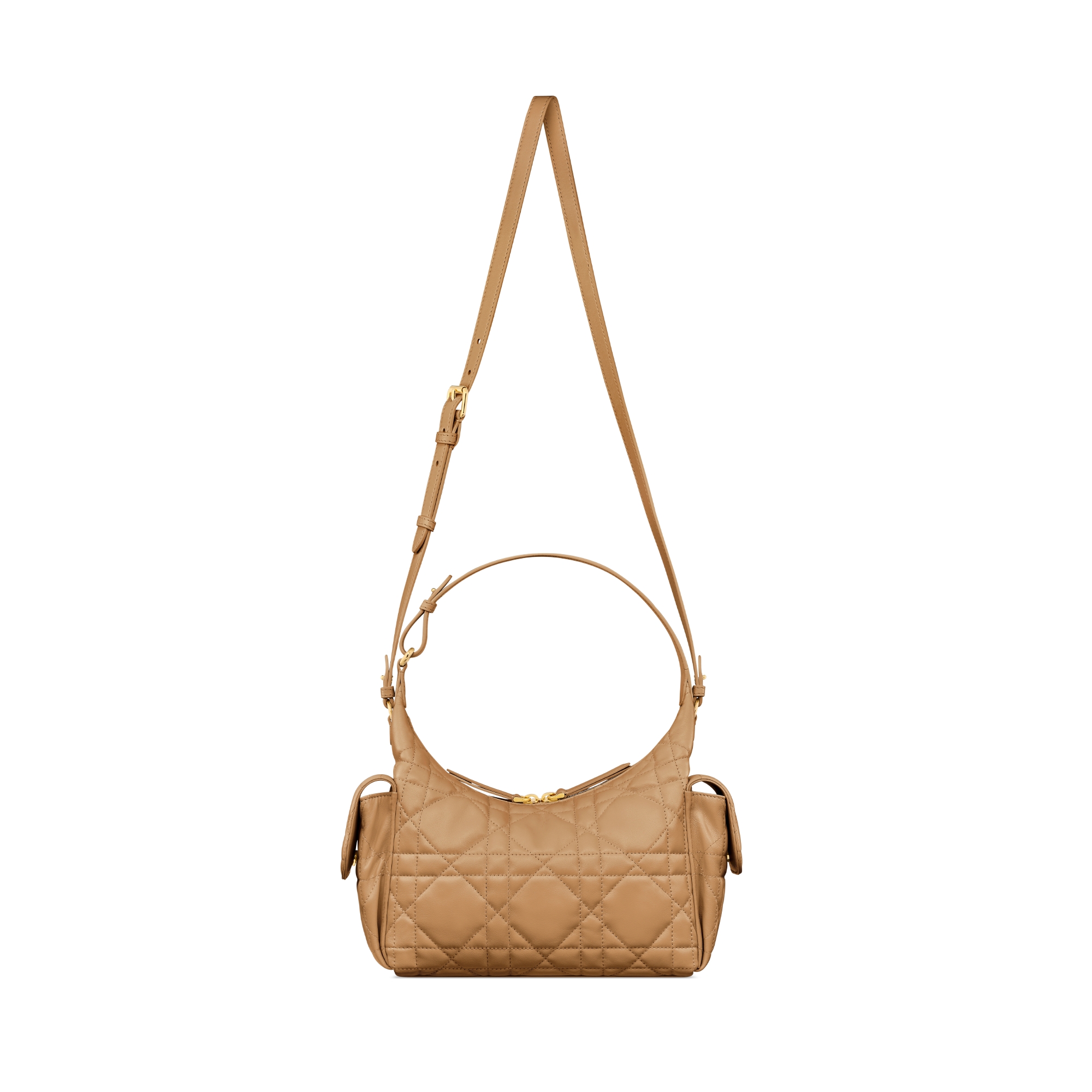 Medium D-Dream Bag Light Gold-Tone Macrocannage Lambskin E07