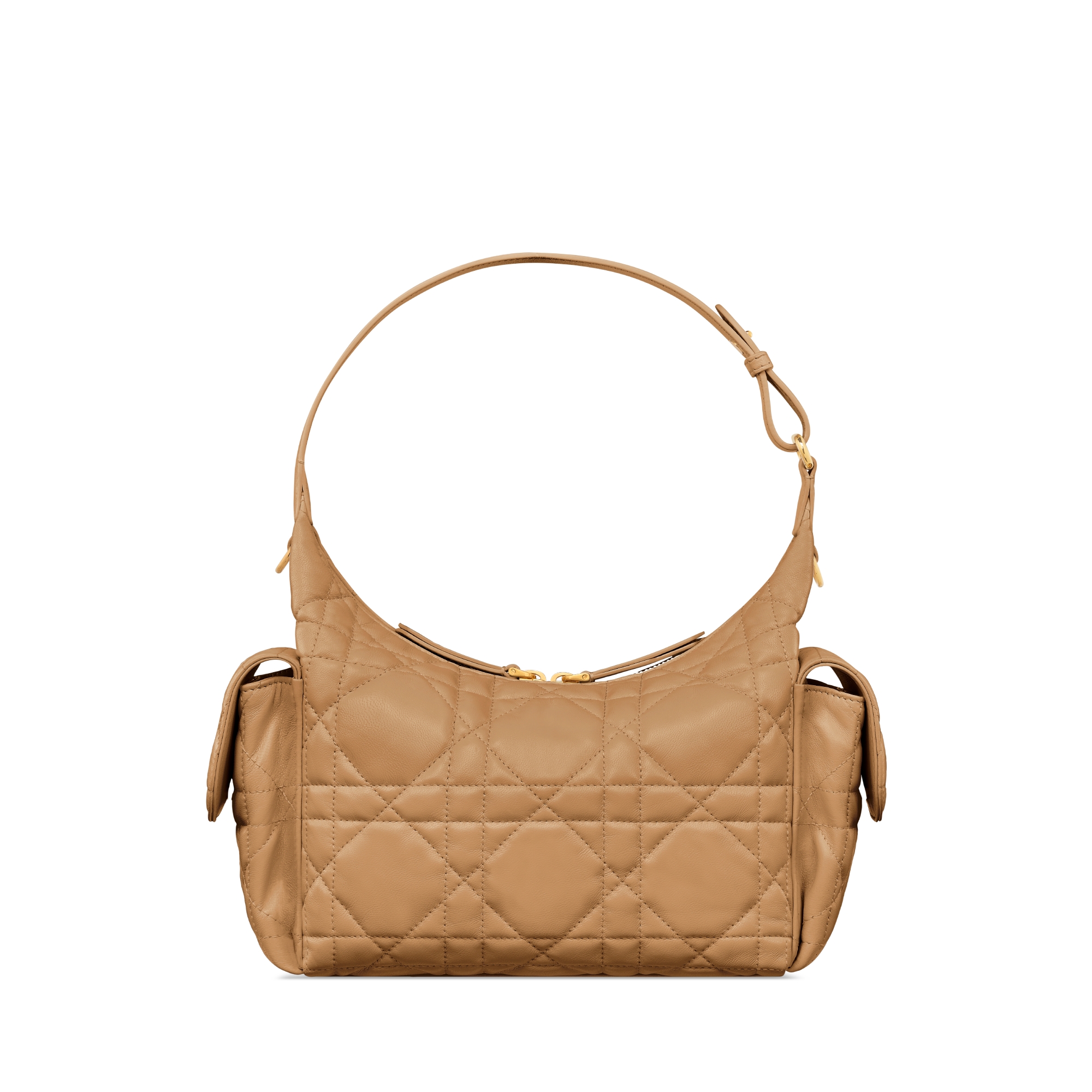 Medium D-Dream Bag Light Gold-Tone Macrocannage Lambskin E08