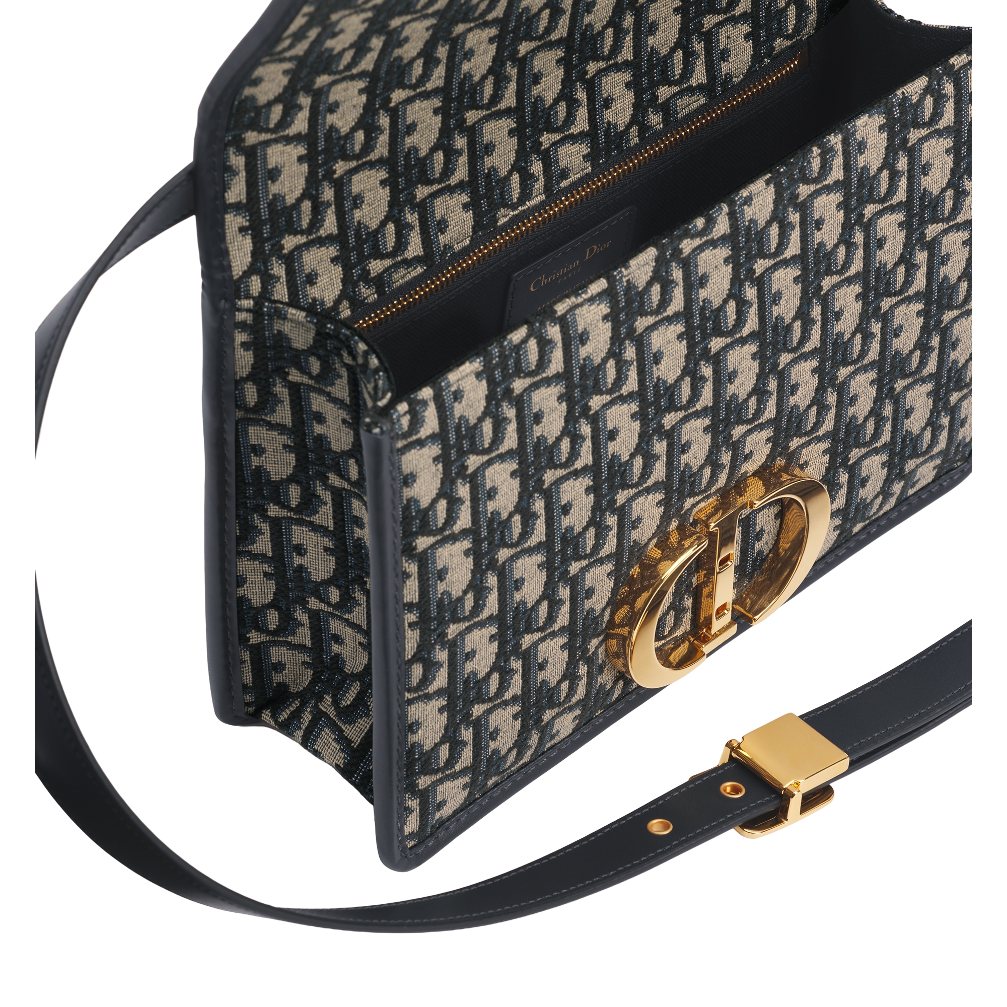 30 Montaigne Bag Blue Dior Oblique Jacquard E06