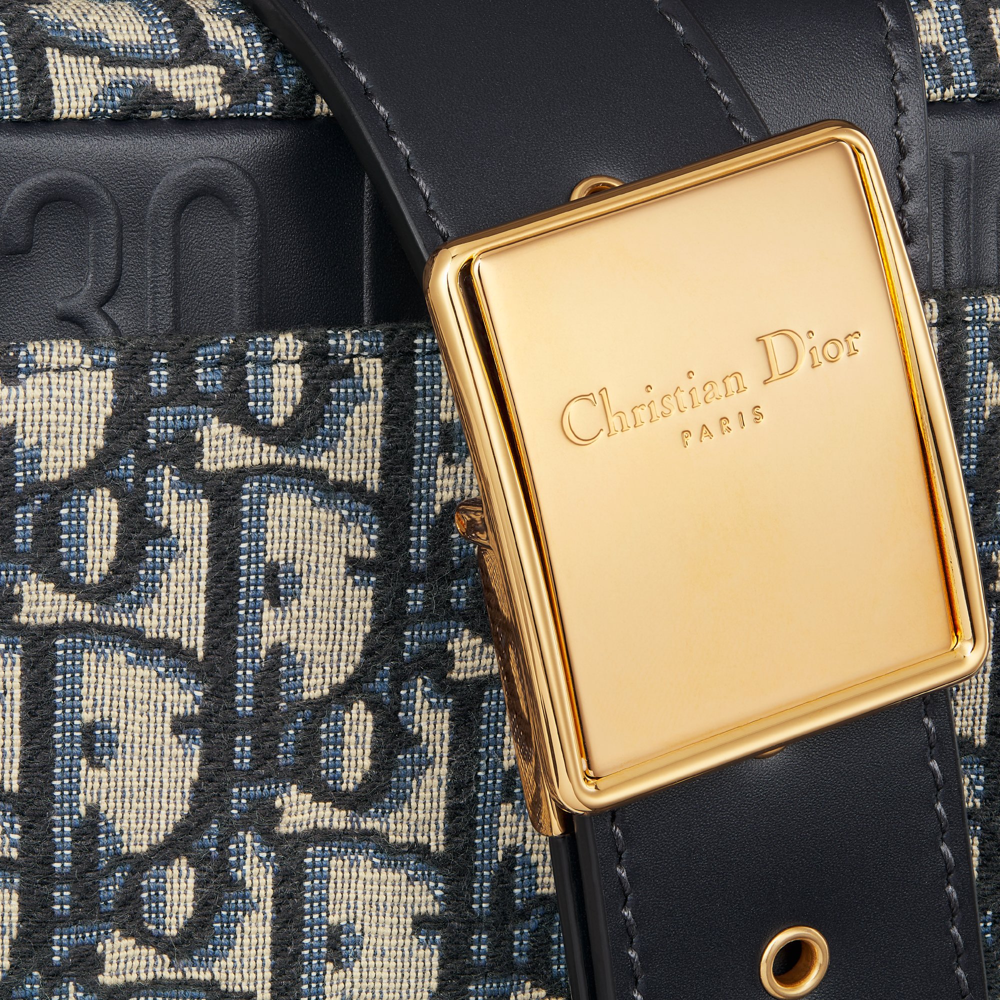 30 Montaigne Box Bag Blue Dior Oblique Jacquard DIOR