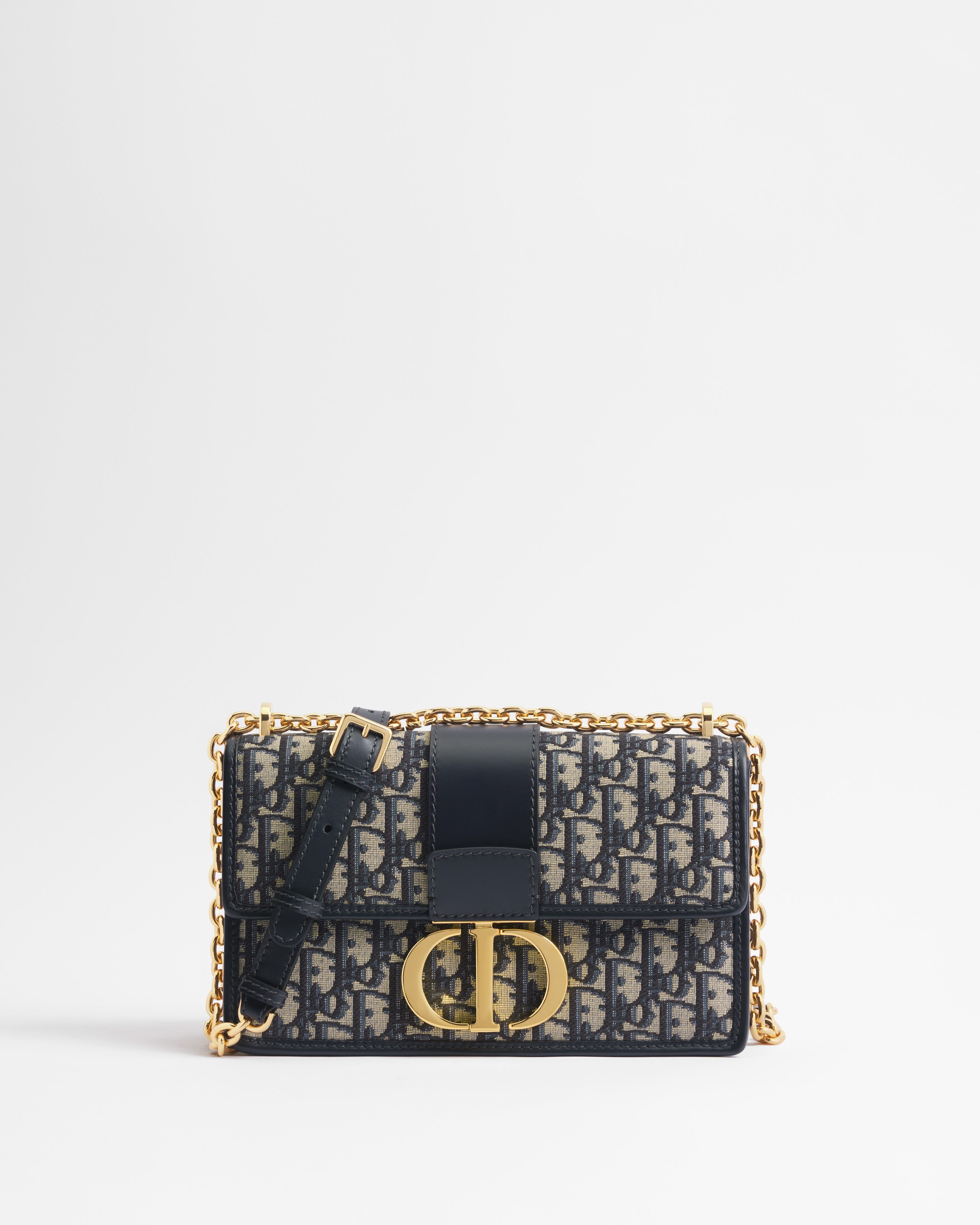 30 Montaigne Tasche mit Kette Dior Oblique Jacquard in Blau E01