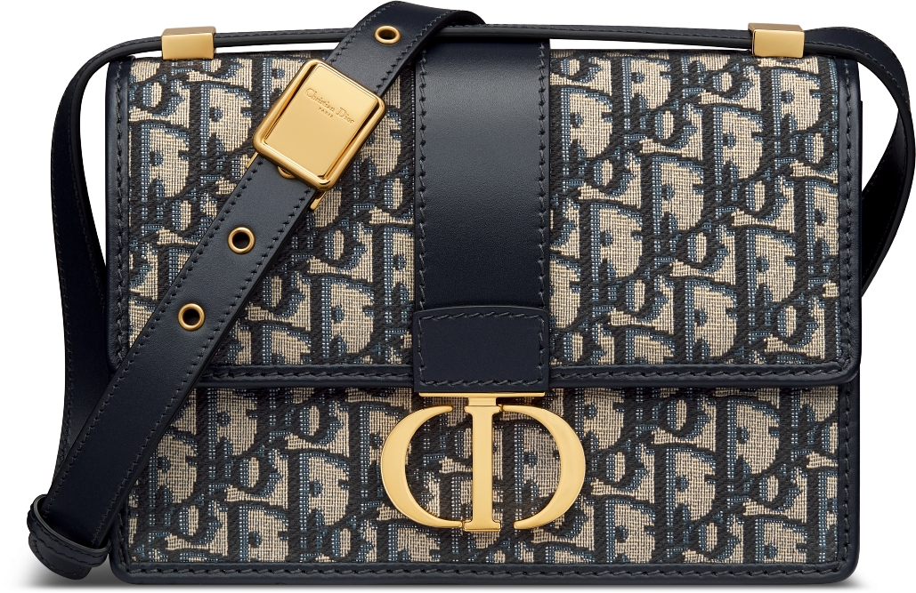 DIOR Saddle Pouch Blue Dior Oblique Jacquard Women