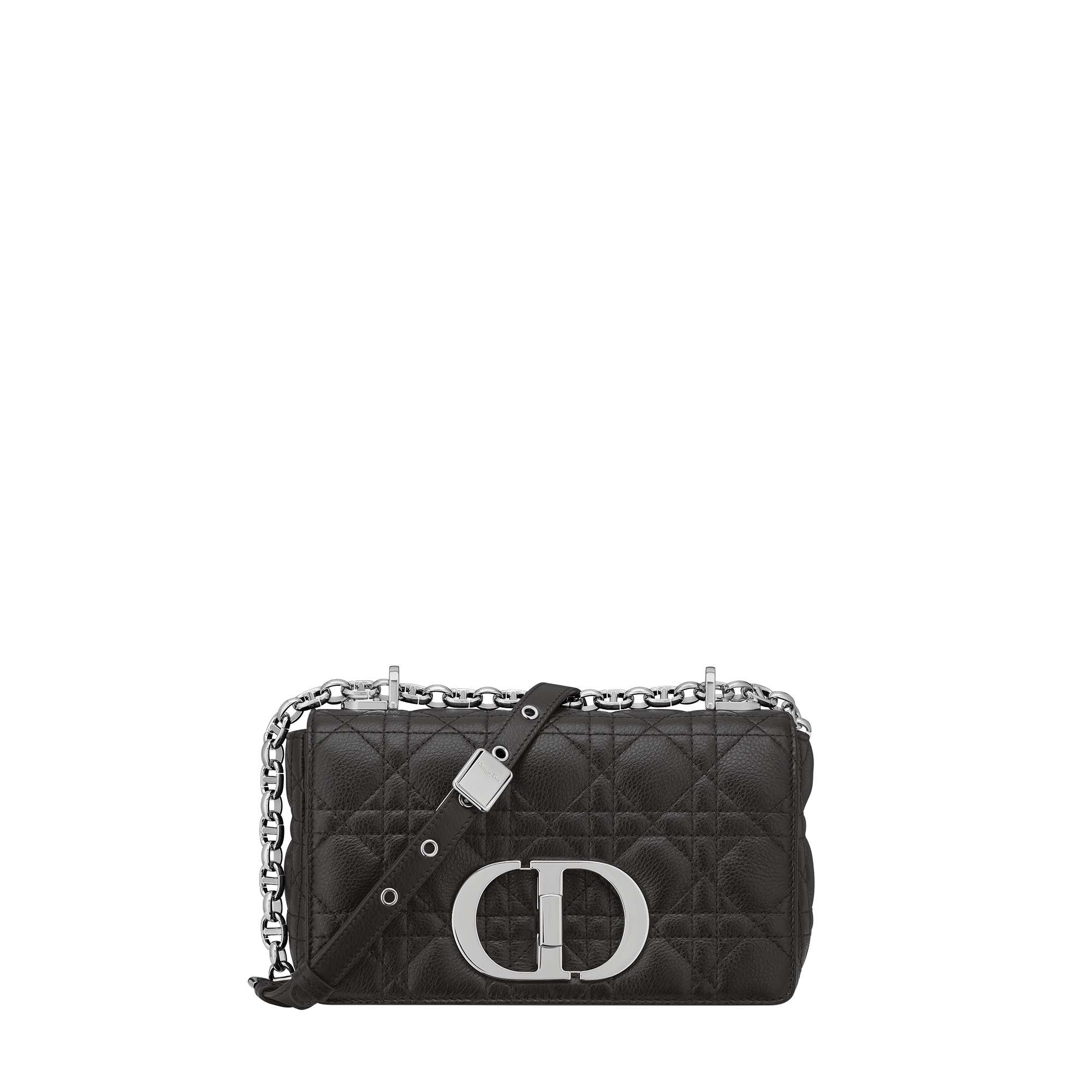  หนังลูกวัวสัมผัสนุ่มลาย Cannage สีดำ