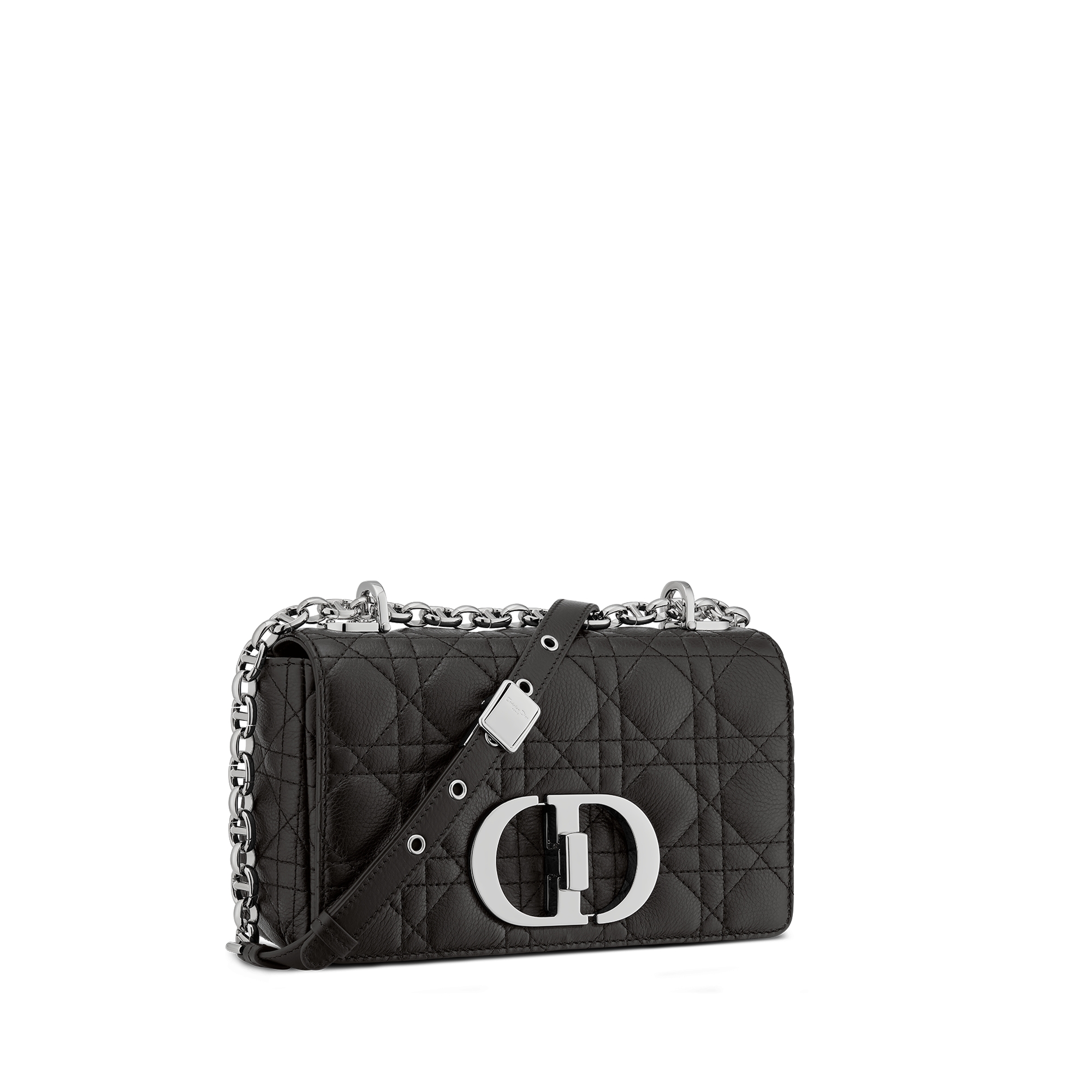 Dior Caro 小型包款 黑色柔軟 Cannage 籐格紋小牛皮 E03