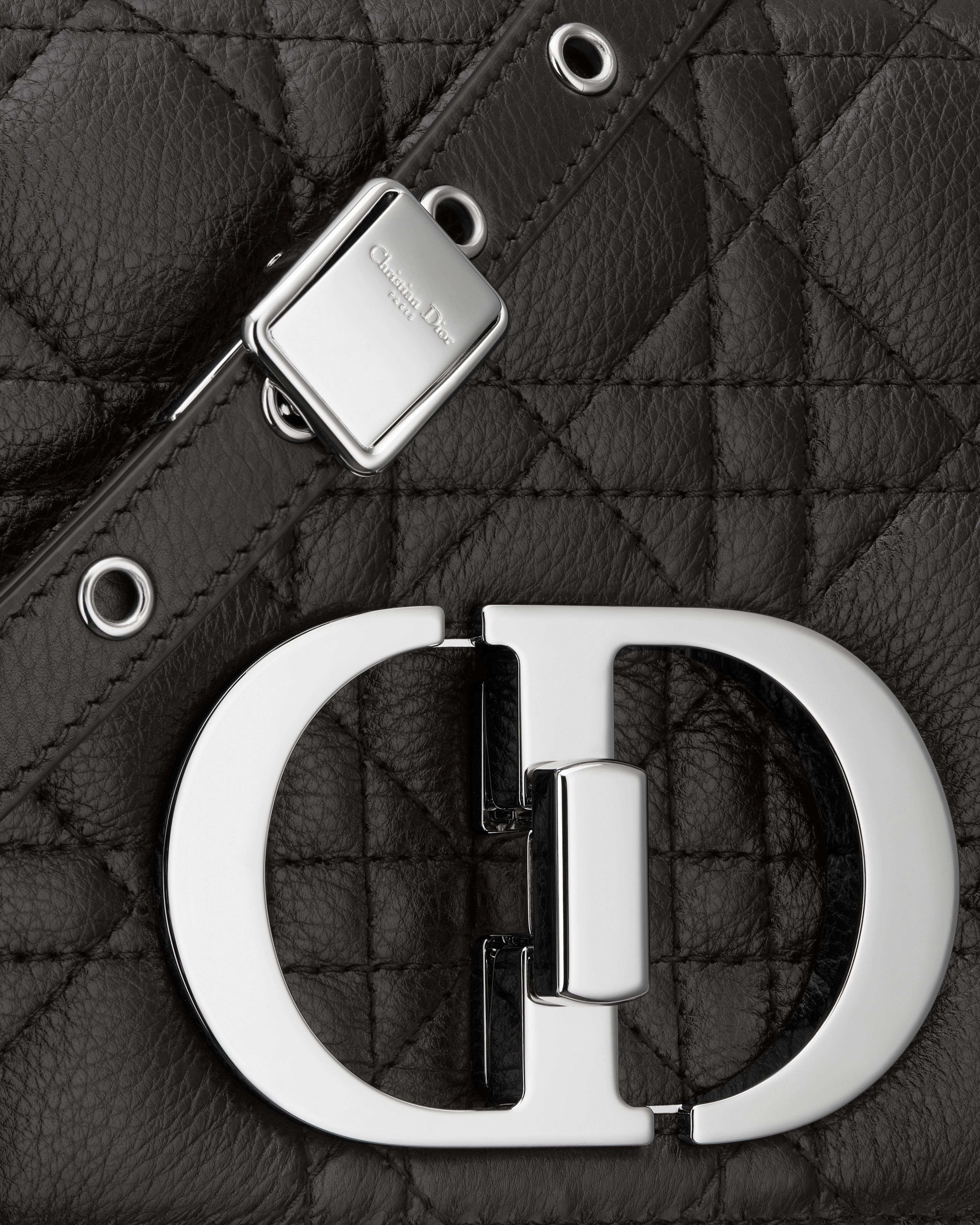 Sac Dior Caro Small Cuir de veau souple Cannage noir E09