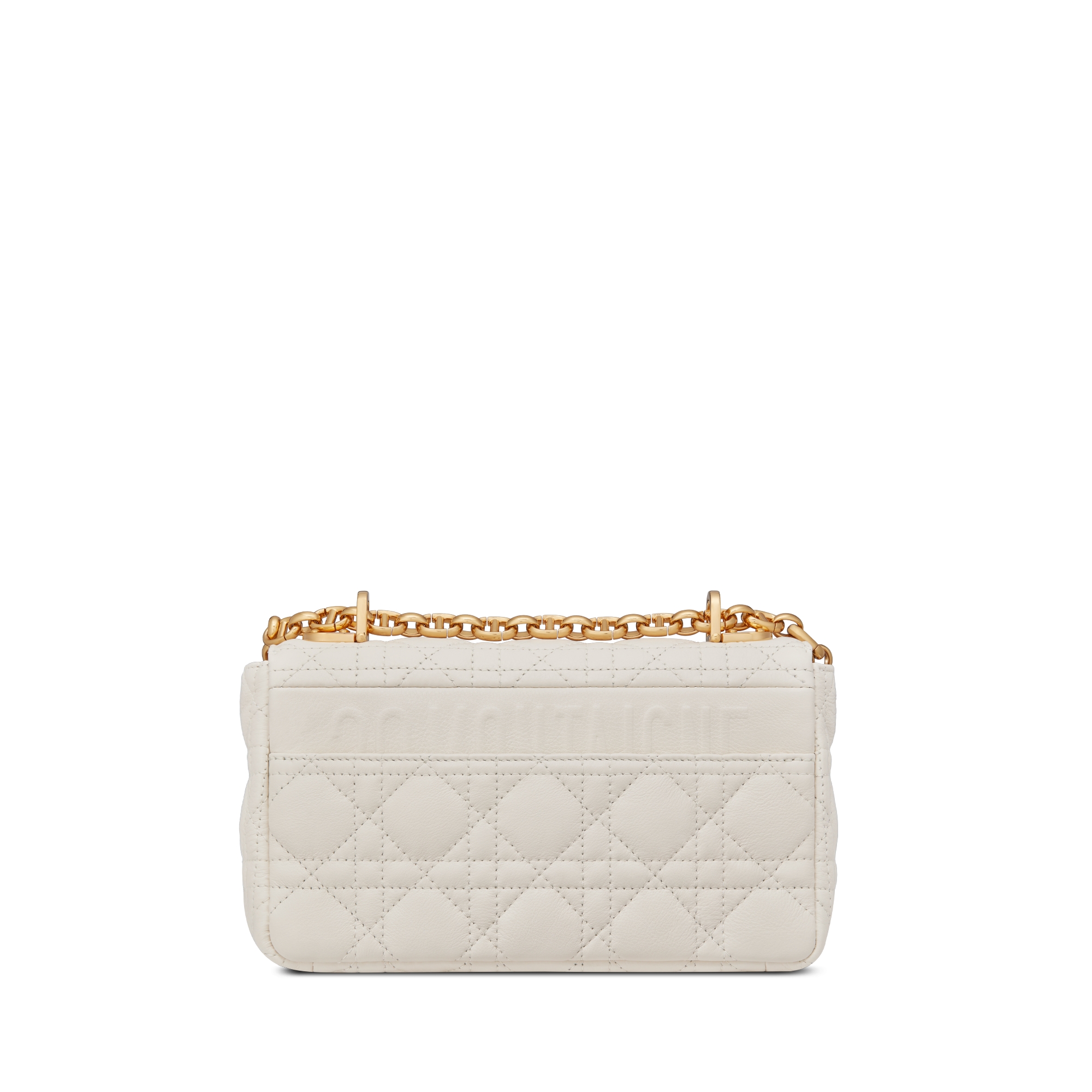 Small Dior Caro Bag Ivory Supple Cannage Calfskin E08