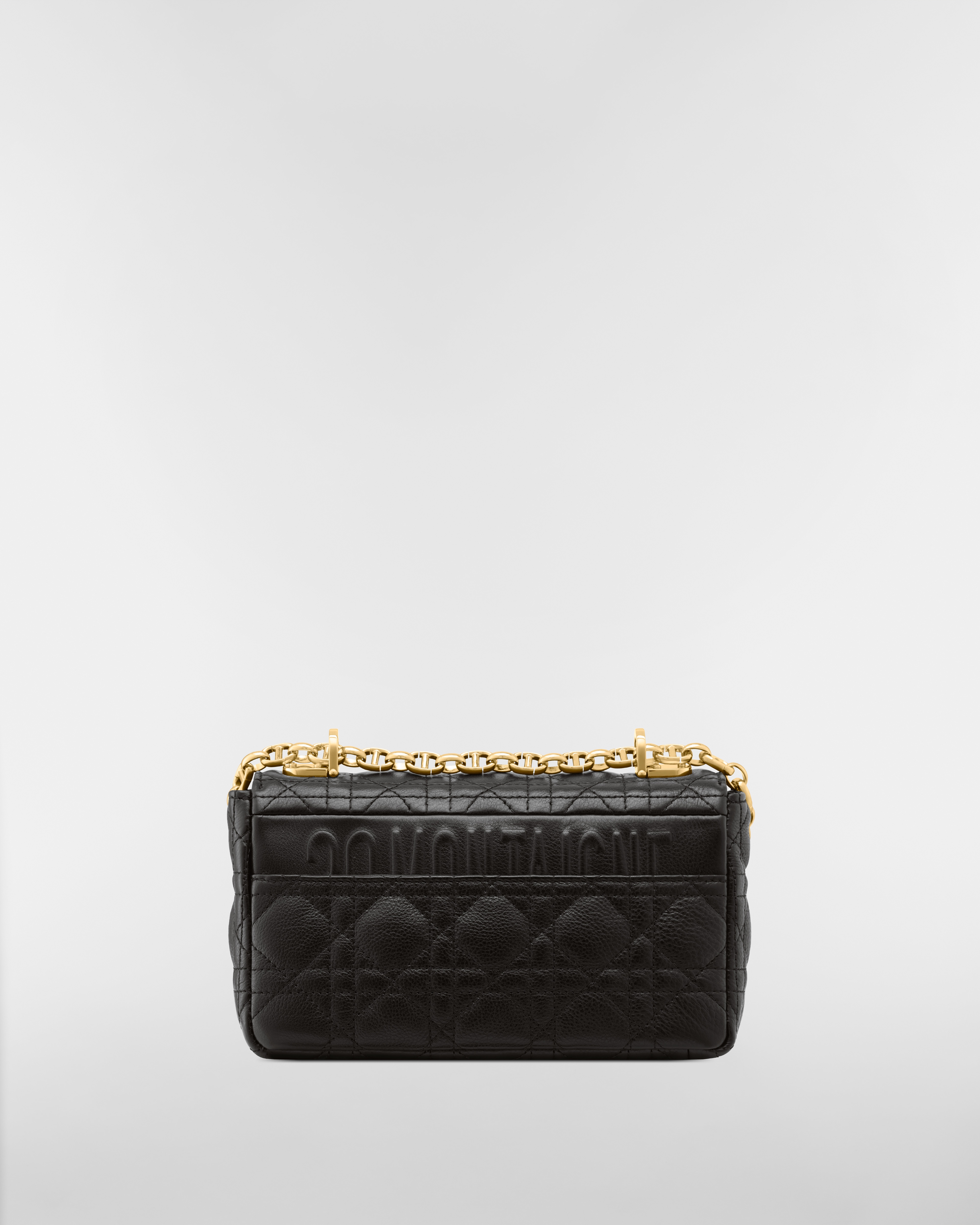 Kleine Dior Caro Tasche Weiches Cannage Kalbsleder in Schwarz E08