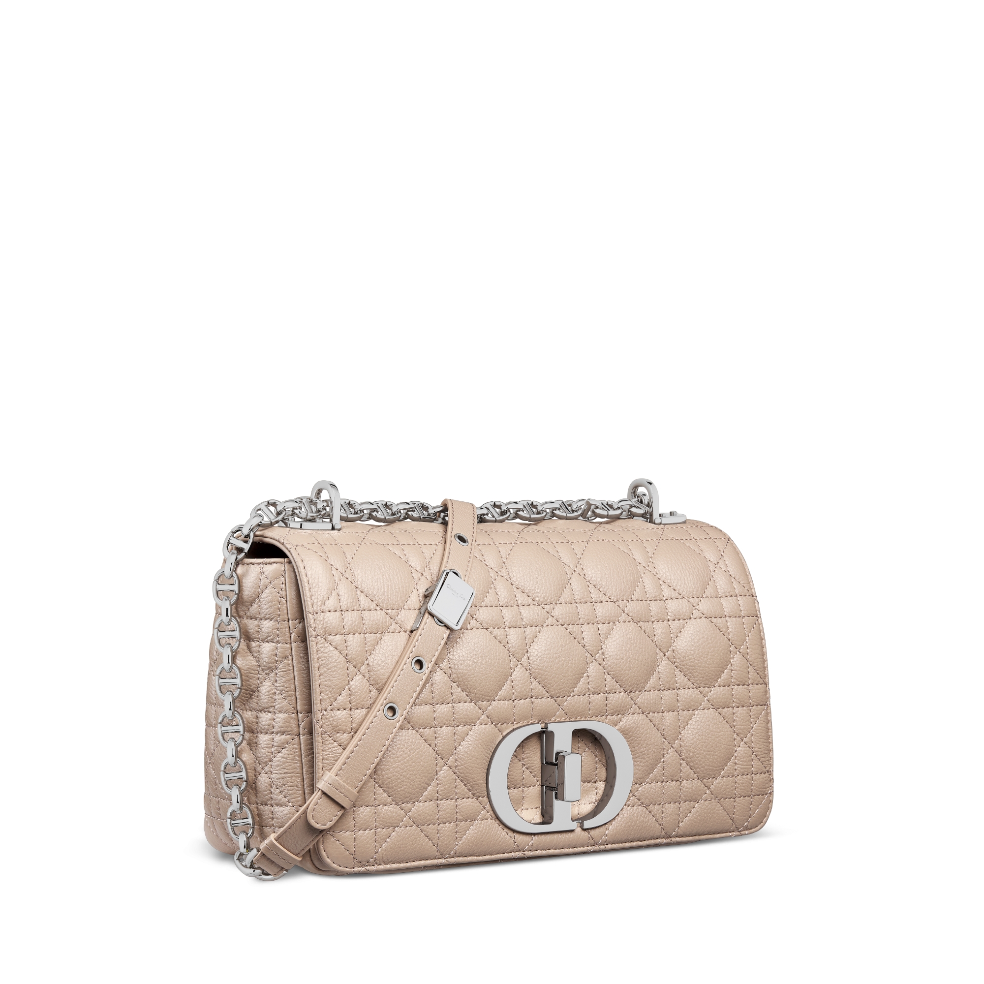 Dior Caro 中型包款 沙丘褐柔軟 Cannage 籐格紋小牛皮 E03