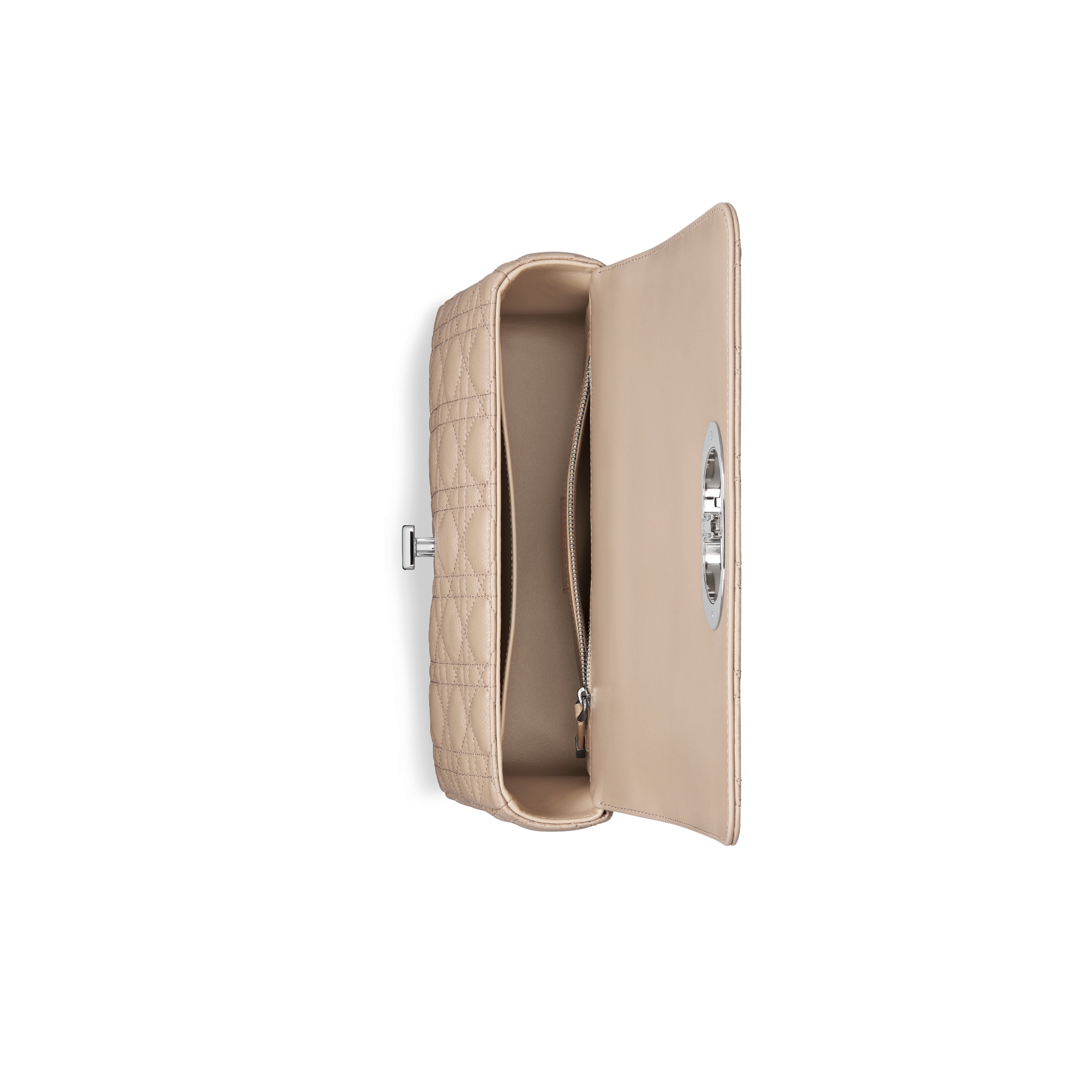 Medium Dior Caro Bag Desert Taupe Supple Cannage Calfskin E06