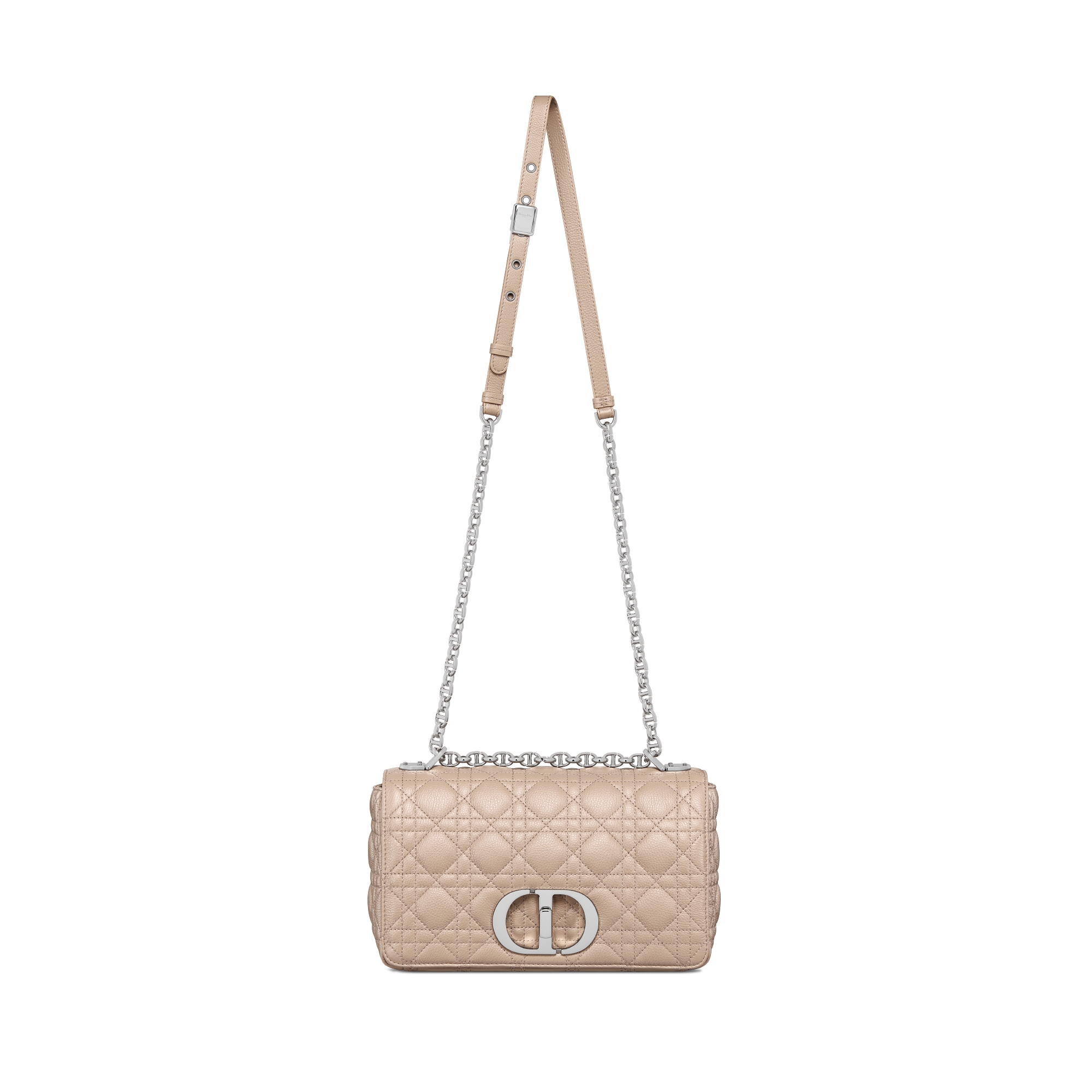 Dior Caro 中型包款 沙丘褐柔軟 Cannage 籐格紋小牛皮 E07