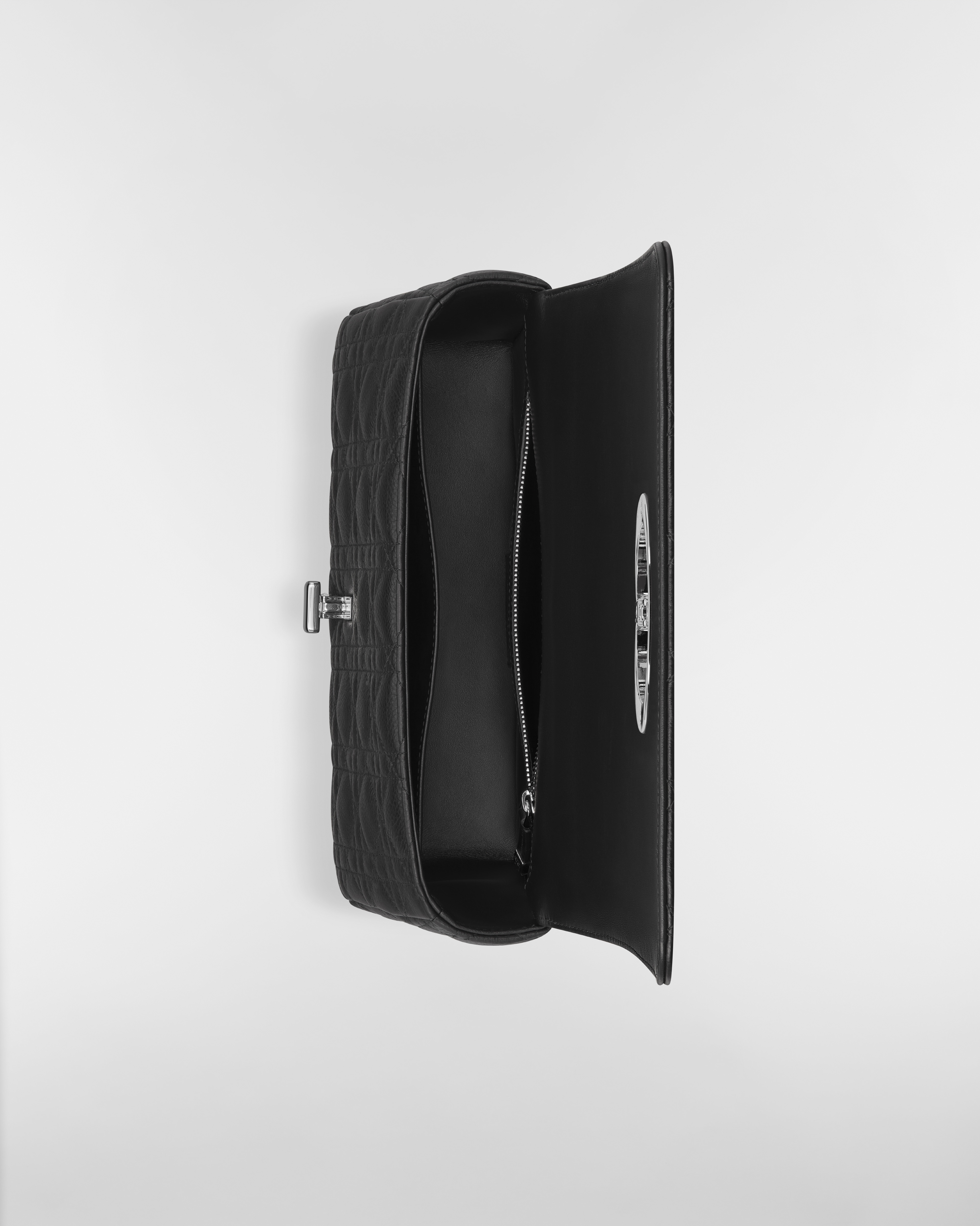 Medium Dior Caro Bag Black Supple Cannage Calfskin E06