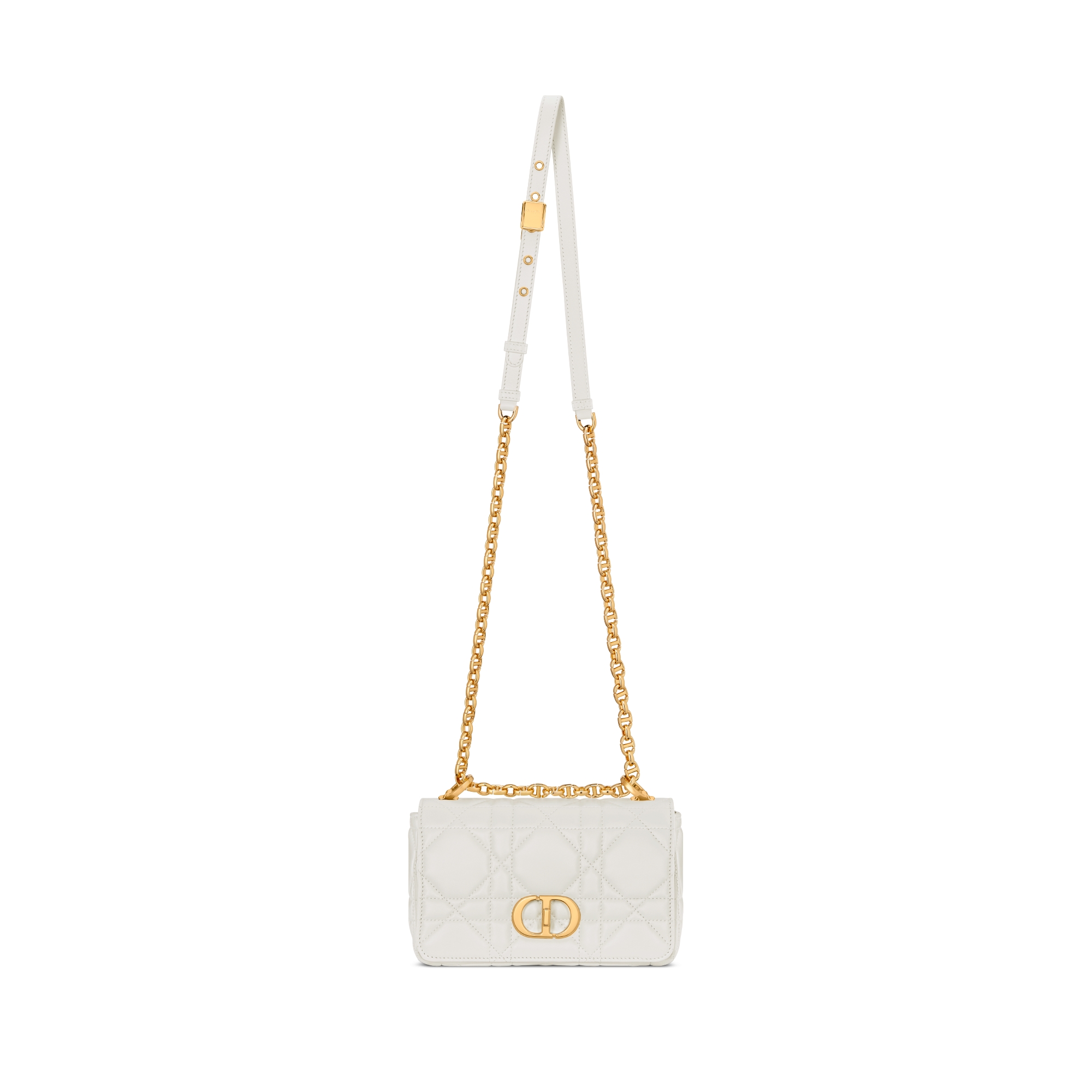 Sac Soft Dior Caro Small Cuir d'agneau Macrocannage couleur latte E07