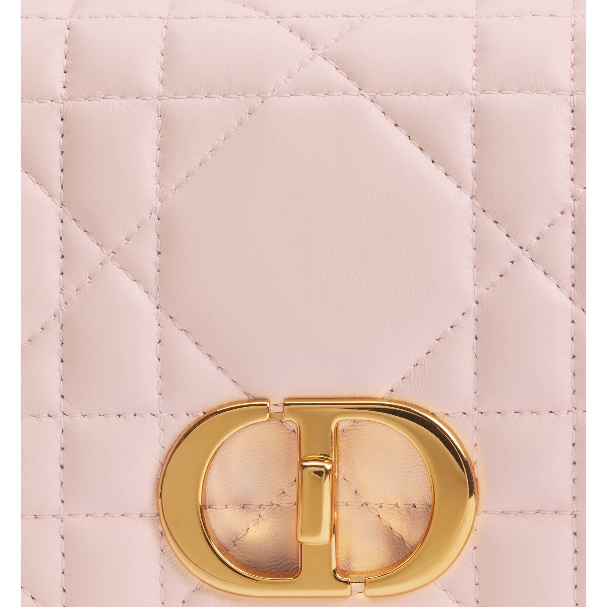 Small Soft Dior Caro Bag Powder Pink Macrocannage Lambskin E10