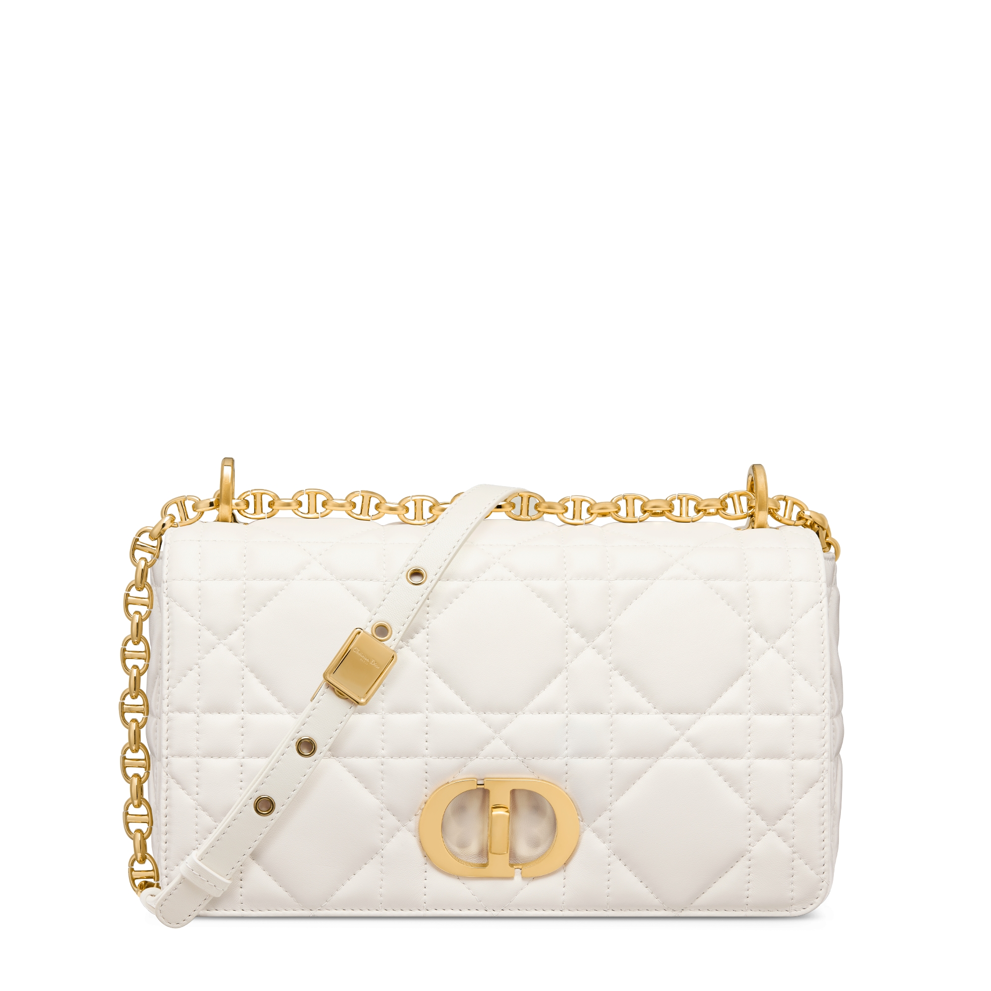 Medium Soft Dior Caro Bag Latte Macrocannage Lambskin E01