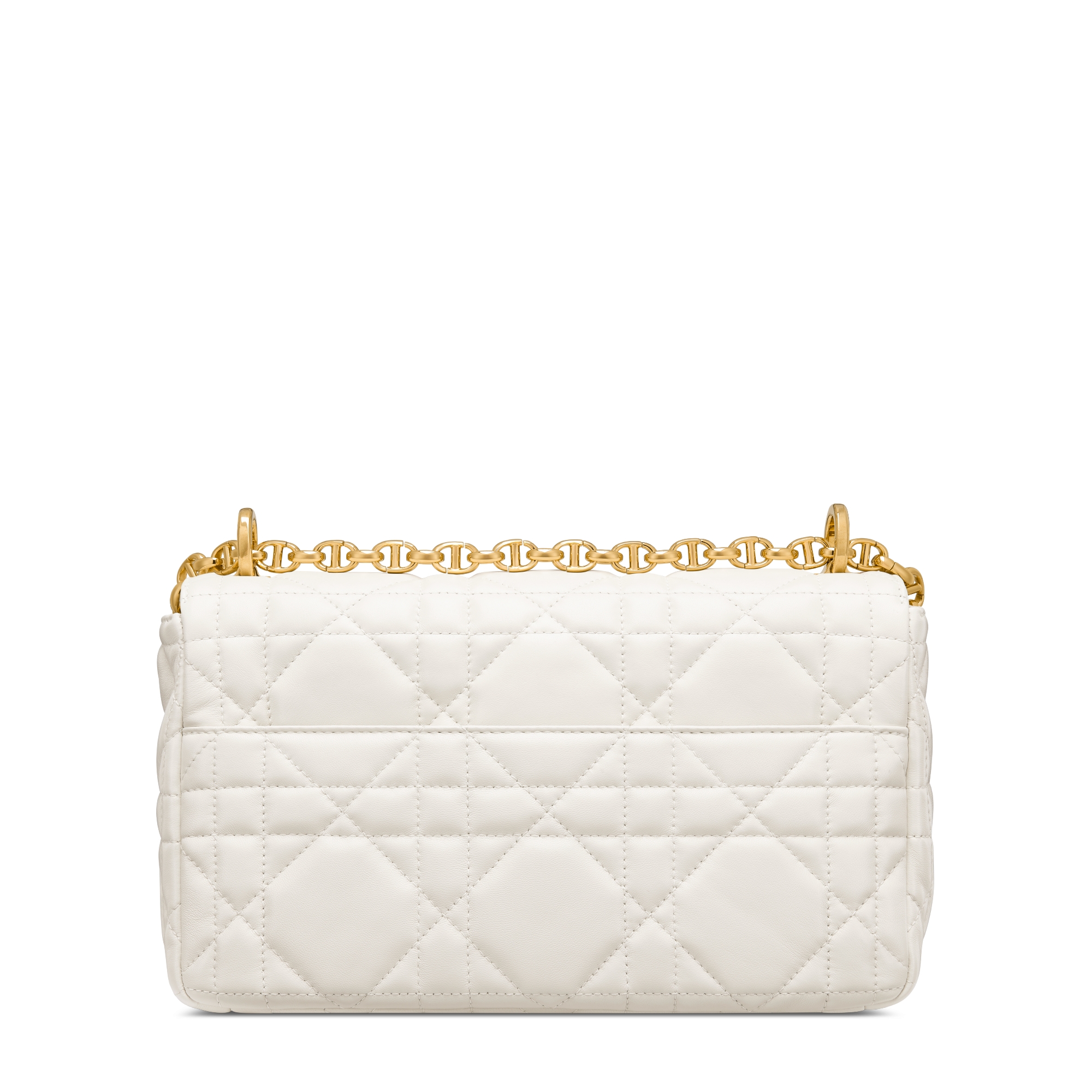 Medium Soft Dior Caro Bag Latte Macrocannage Lambskin E08