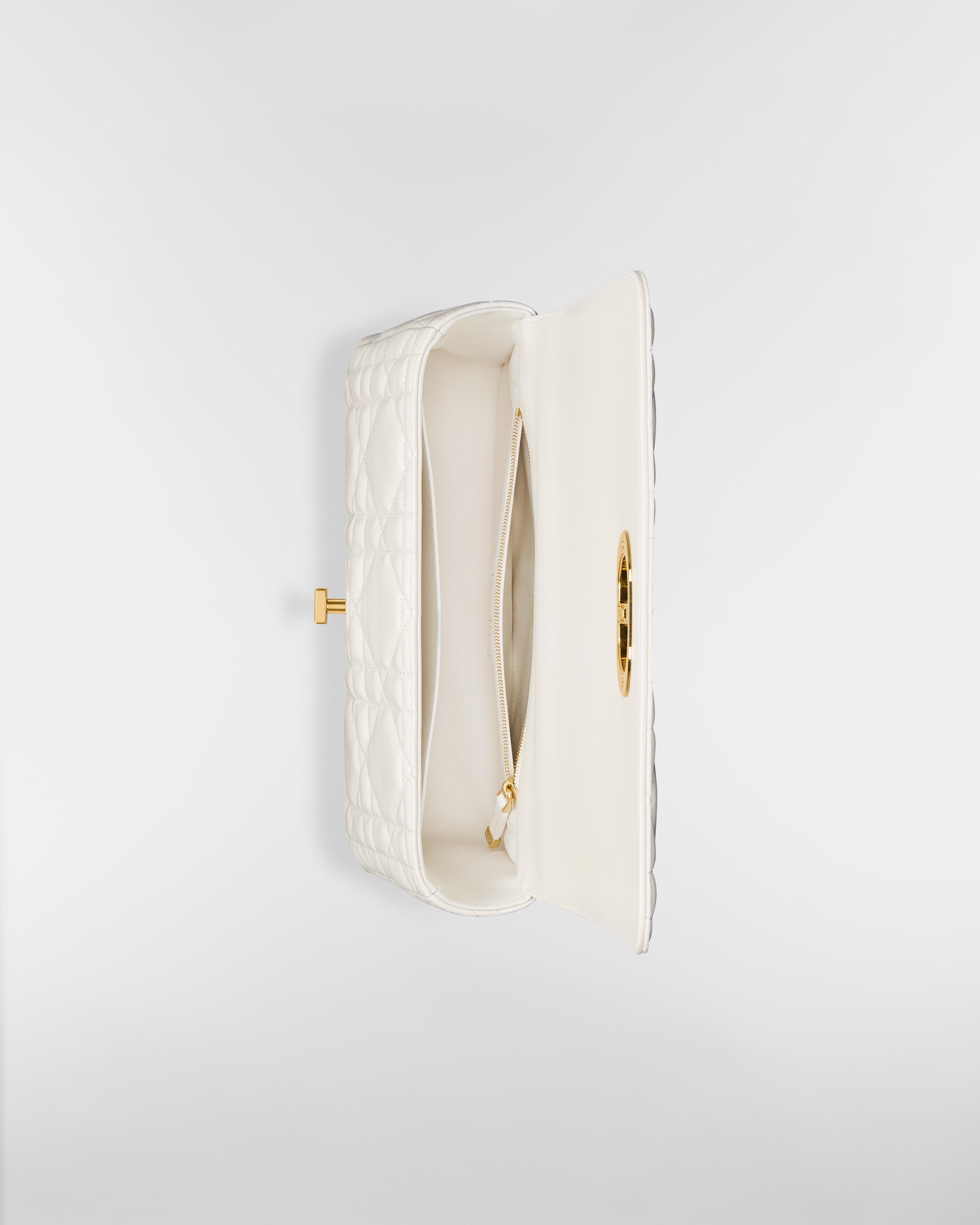 Medium Soft Dior Caro Bag Latte Macrocannage Lambskin E06