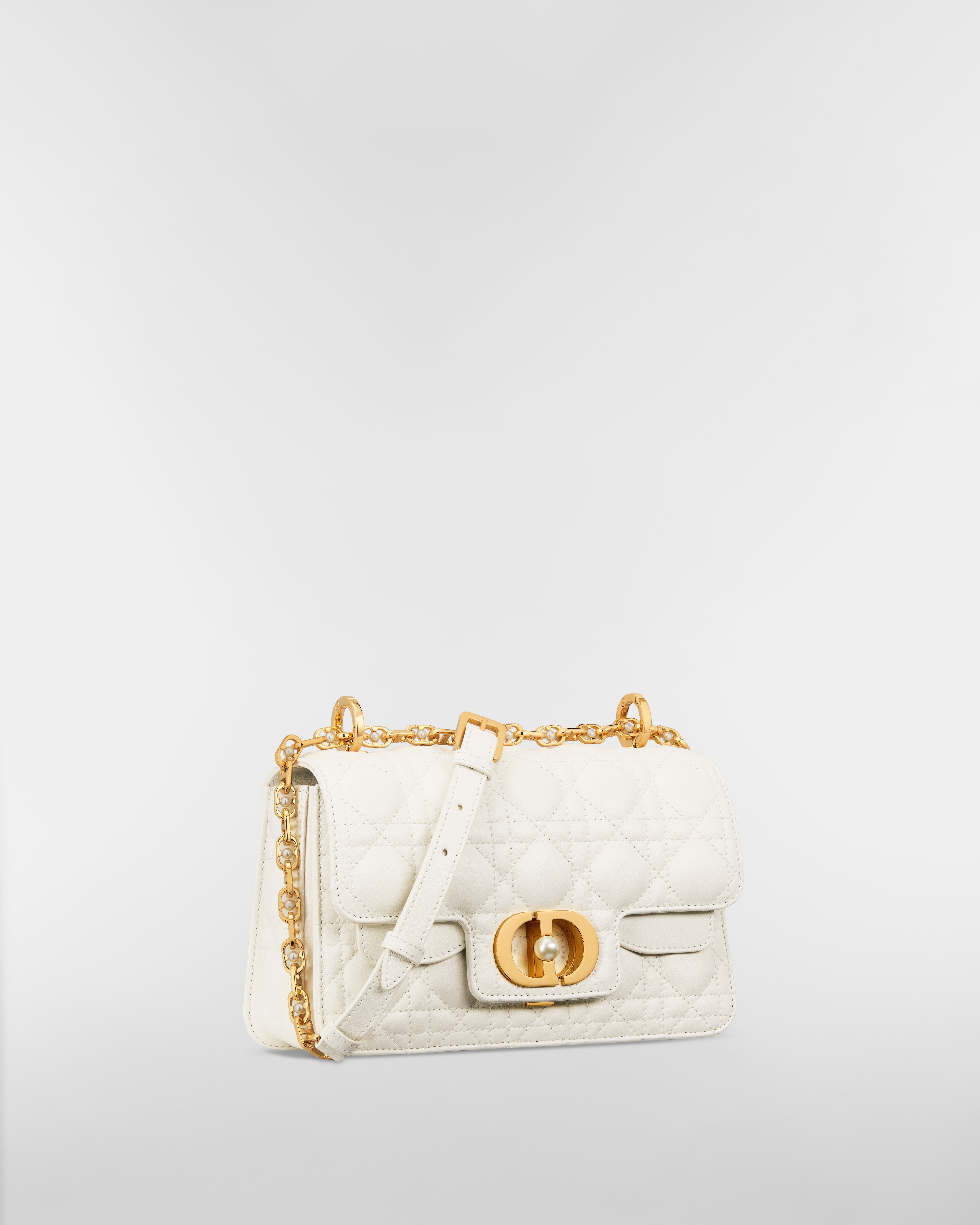 Bolso pequeño Dior Jolie Top Handle Piel de becerro Cannage latte E03