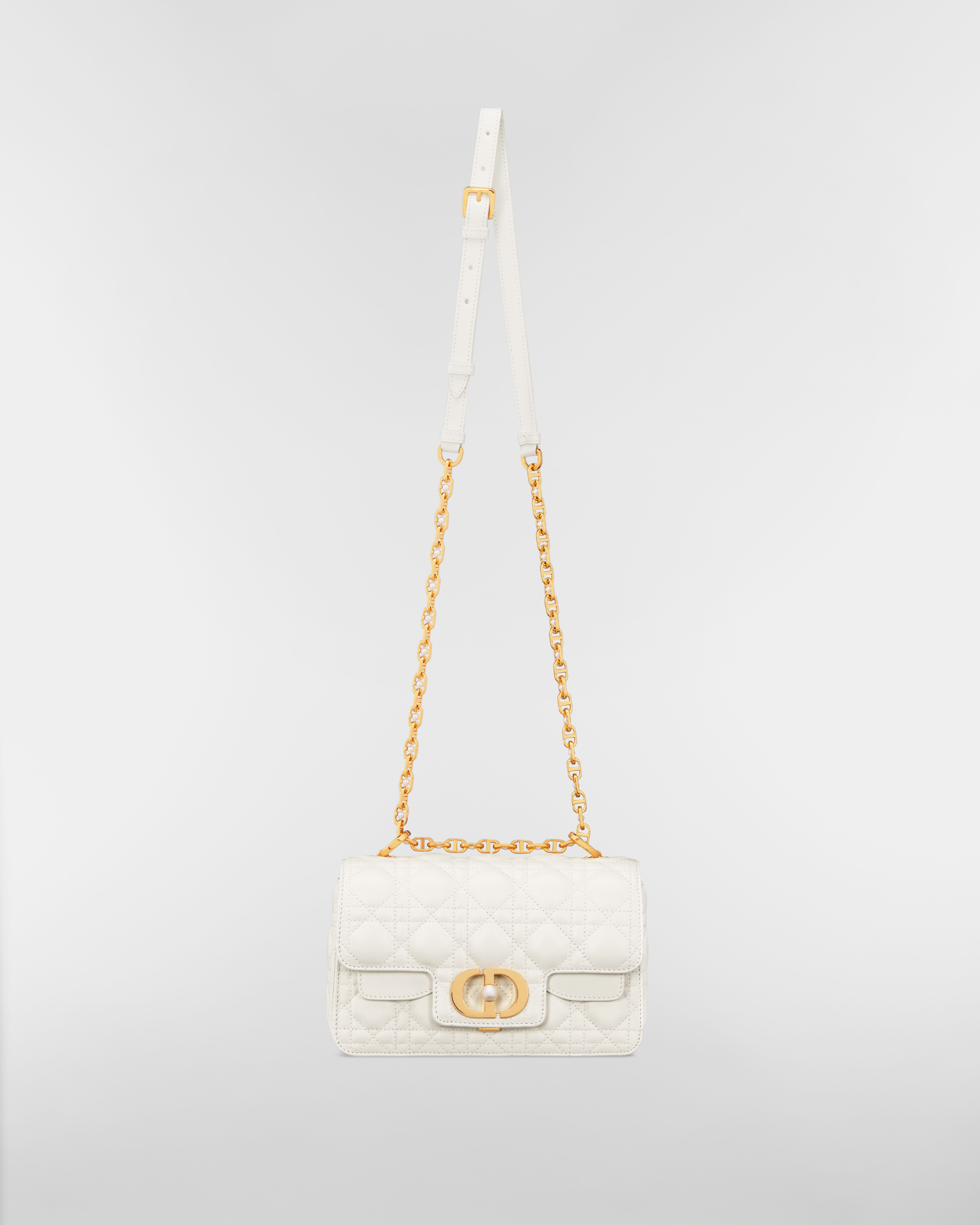 Bolso pequeño Dior Jolie Top Handle Piel de becerro Cannage latte E07