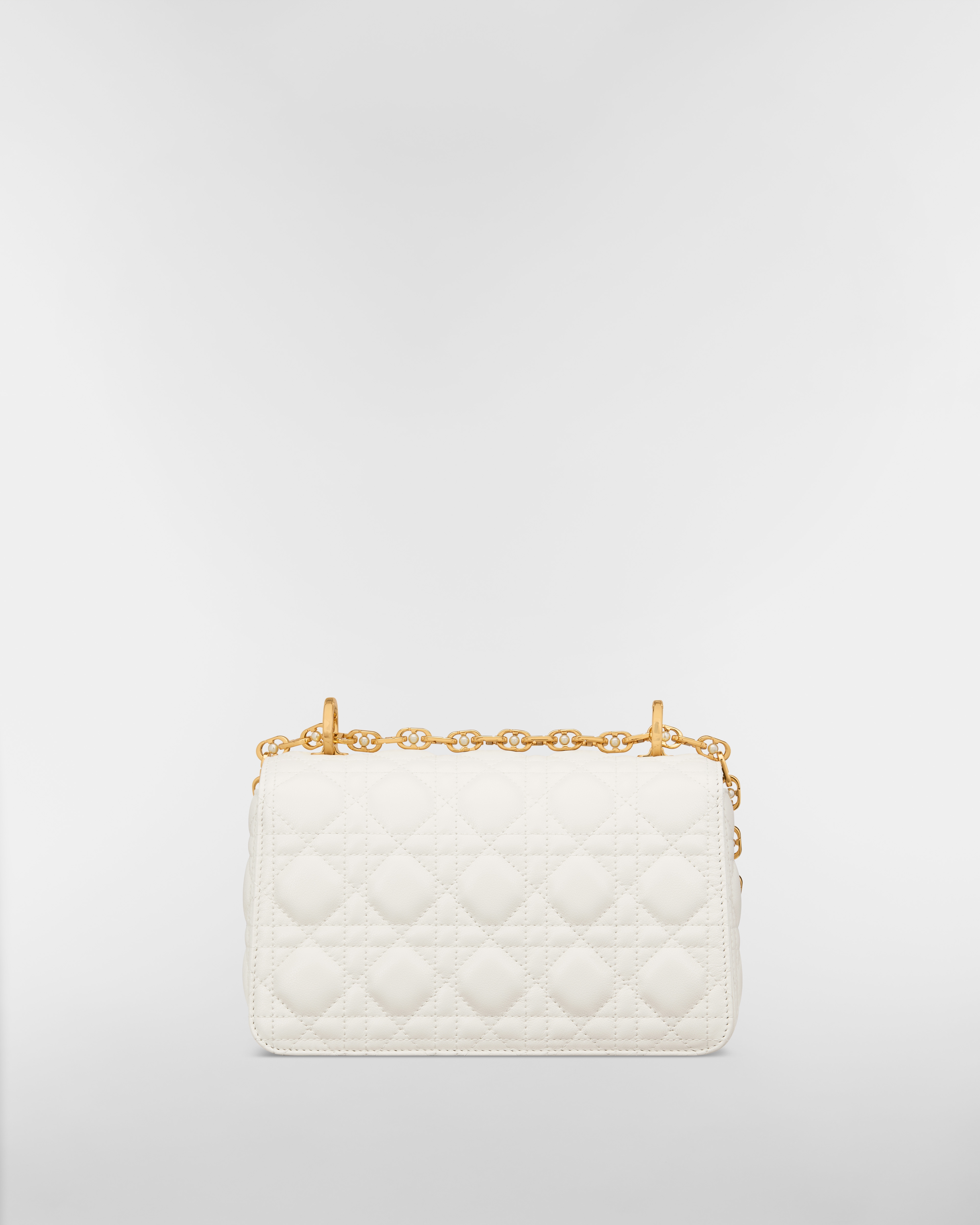 Bolso pequeño Dior Jolie Top Handle Piel de becerro Cannage latte E08