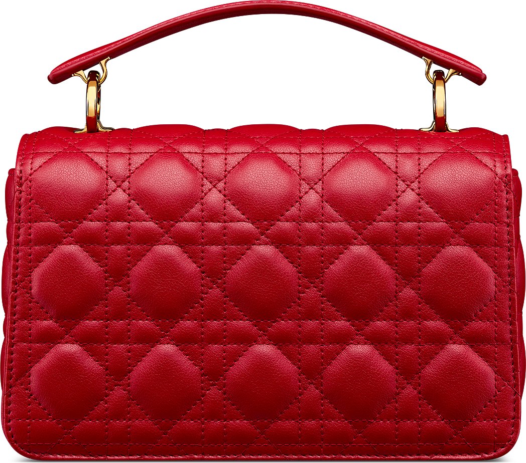 Top Handle Mini Purse 2026.Small Dior Jolie Top Handle Bag Garnet Red Cannage Calfskin | DIOR