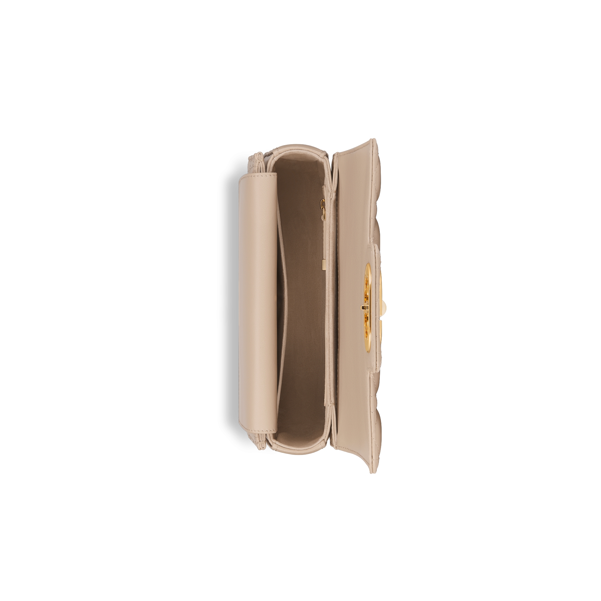 Small Dior Jolie Top Handle Bag Powder Beige Cannage Calfskin E06