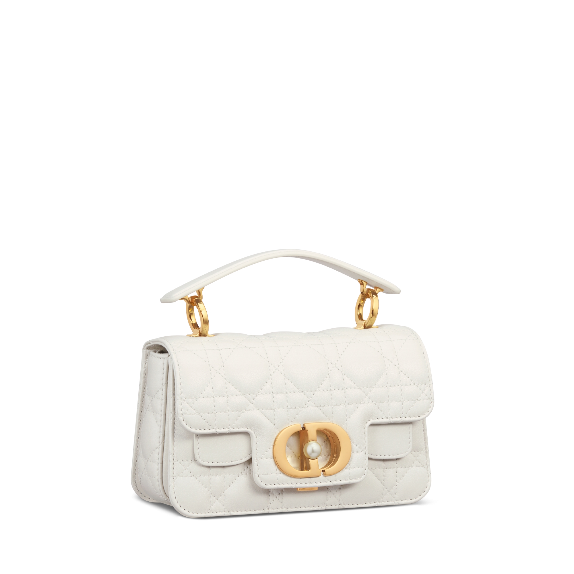 Mini Dior Jolie Top Handle Bag Latte Cannage Calfskin E03