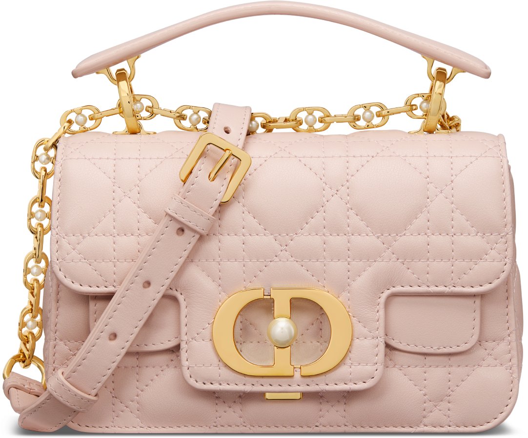Mini Dior Jolie Top Handle Bag Powder Beige Cannage Calfskin DIOR