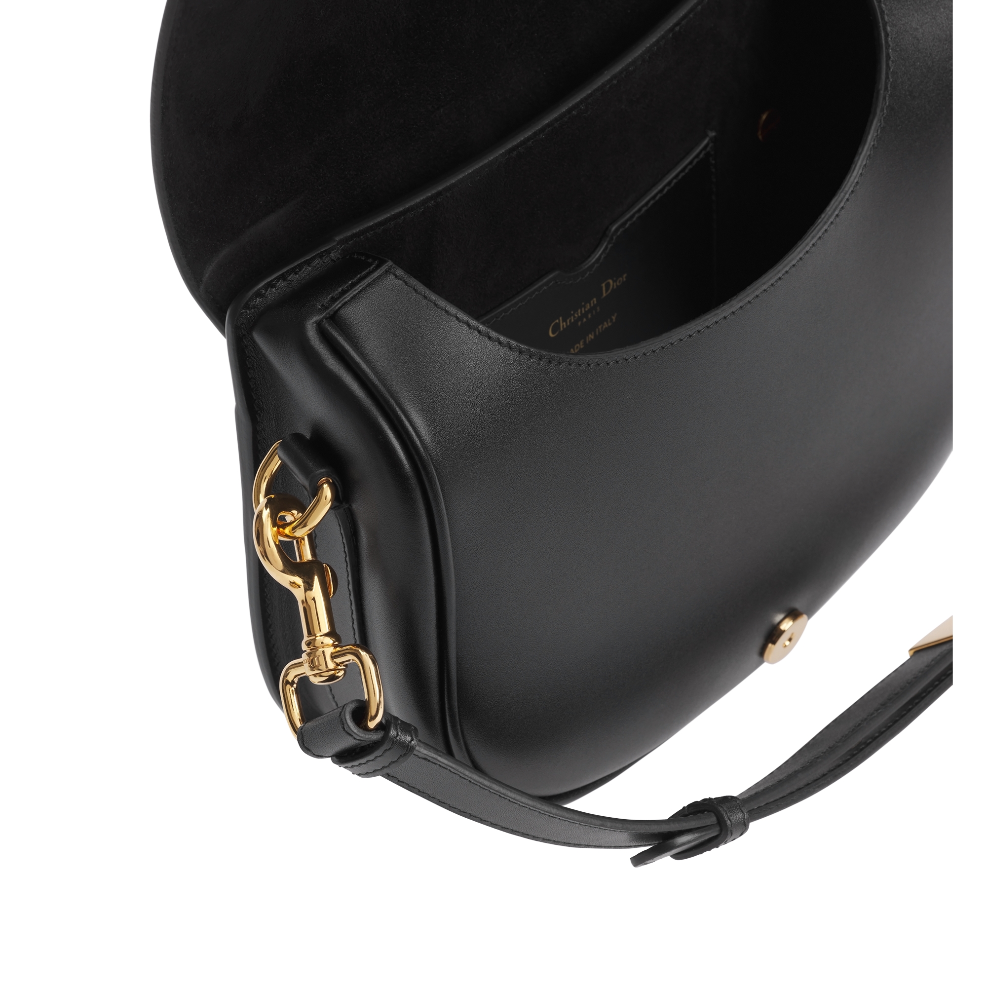 Medium Dior Bobby Bag Black Box Calfskin E06