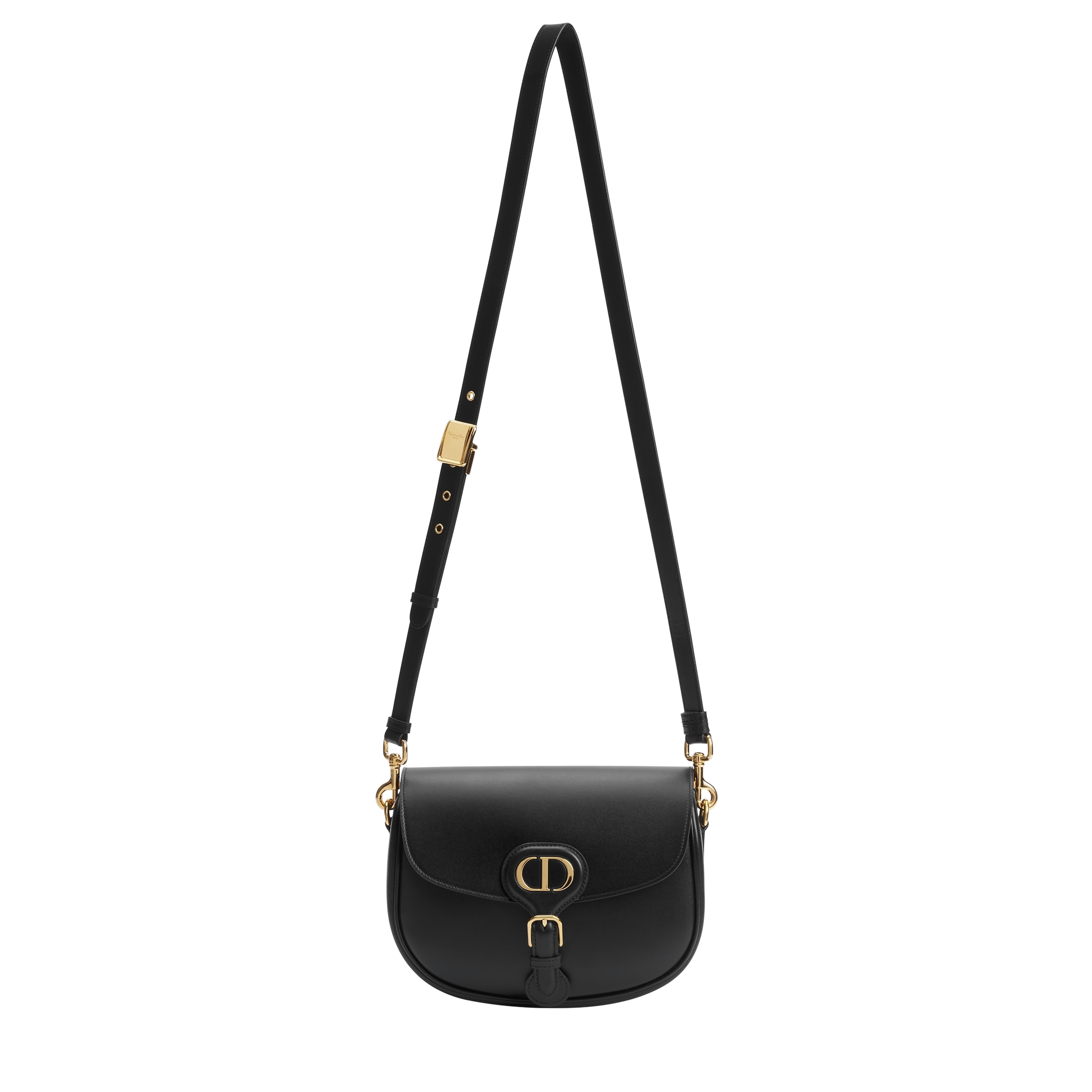 Medium Dior Bobby Bag Black Box Calfskin E07