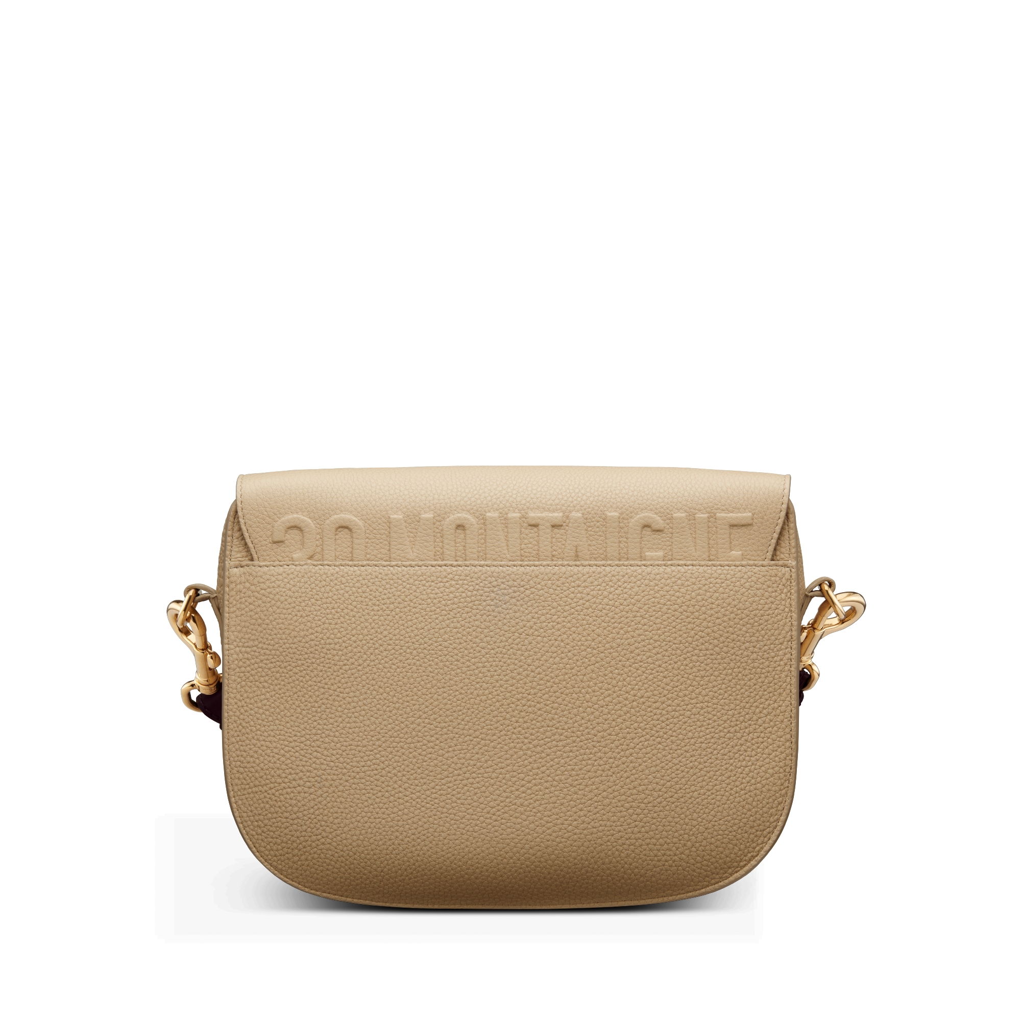 Large Dior Bobby Bag Rope Beige Grained Calfskin with Blue Dior Oblique Embroidered Shoulder Strap E08