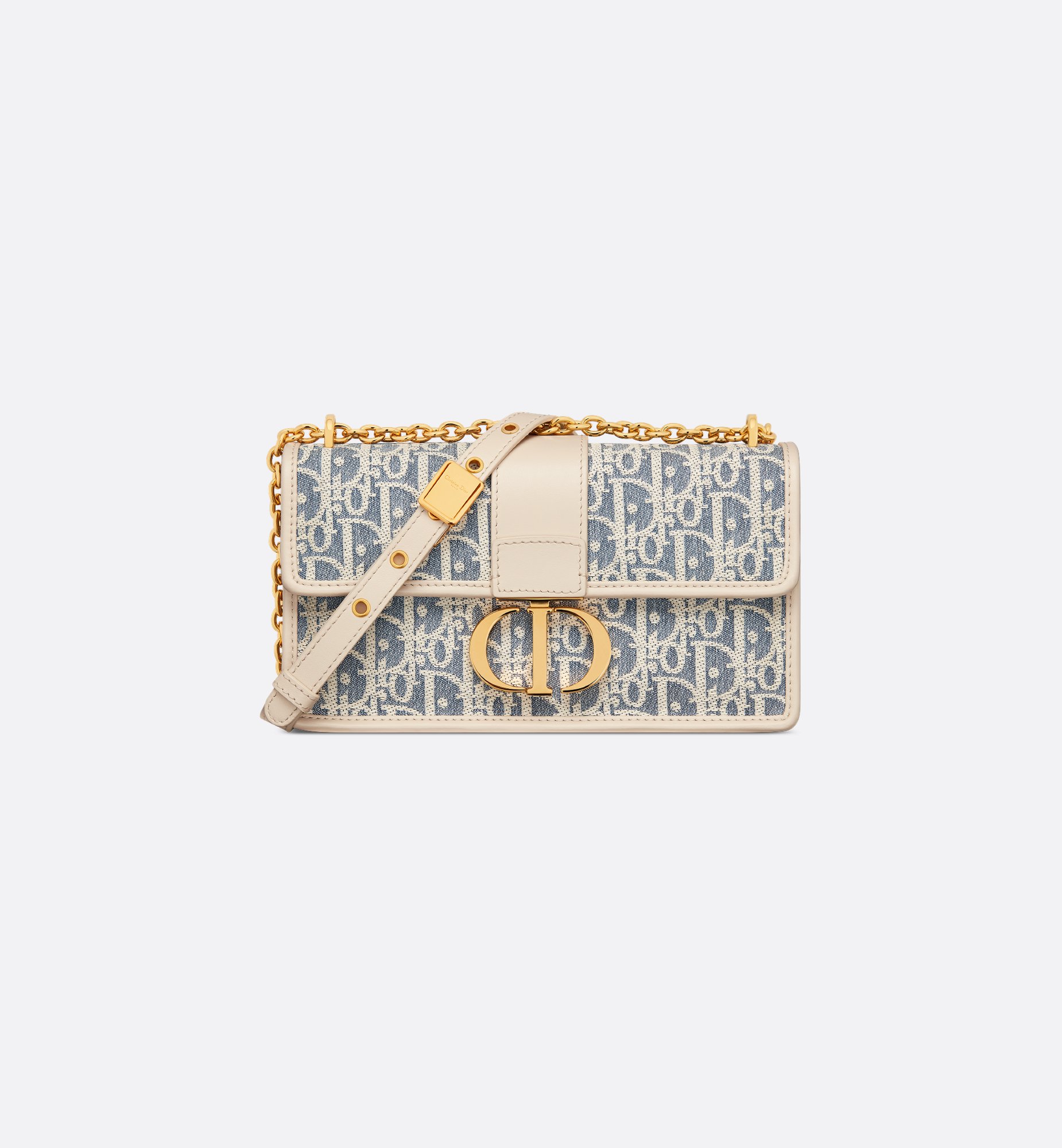 30 Montaigne East-West Bag with Chain Blue Dior Oblique 30 Montaigne East-West Bag with Chain Blue Dior Oblique