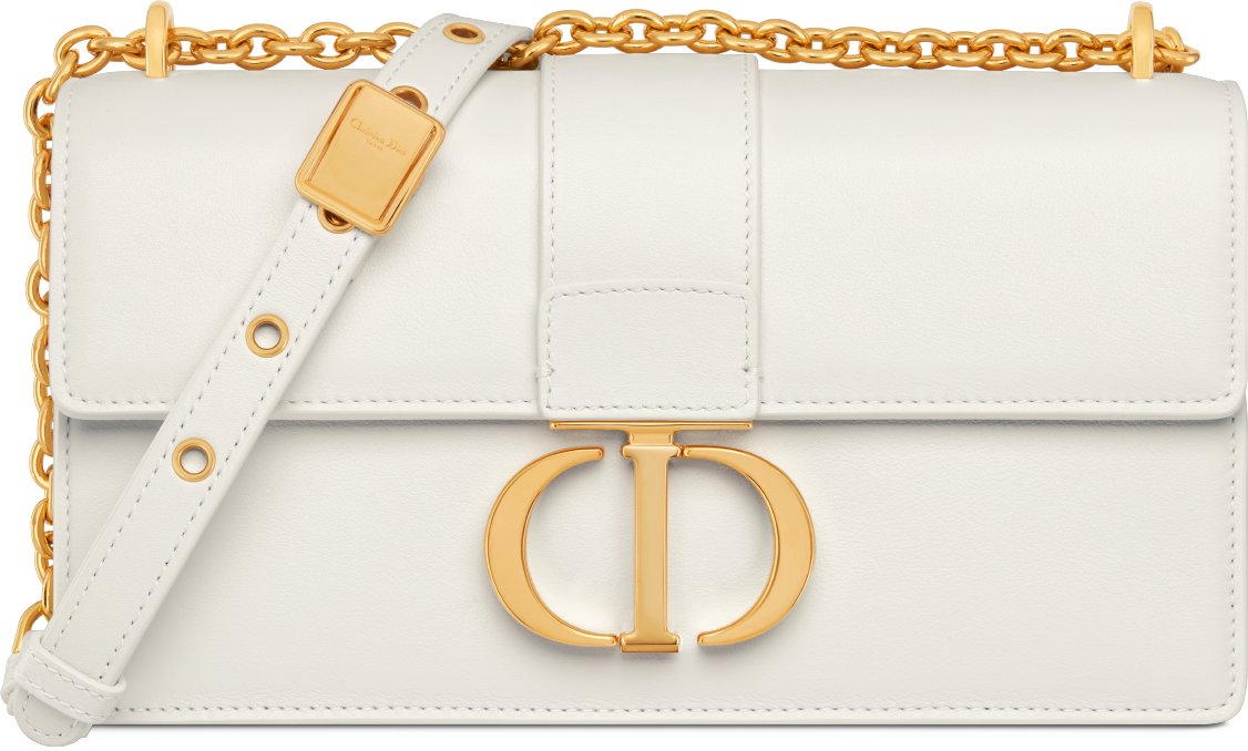 30 Montaigne East West Bag with Chain Latte Calfskin DIOR