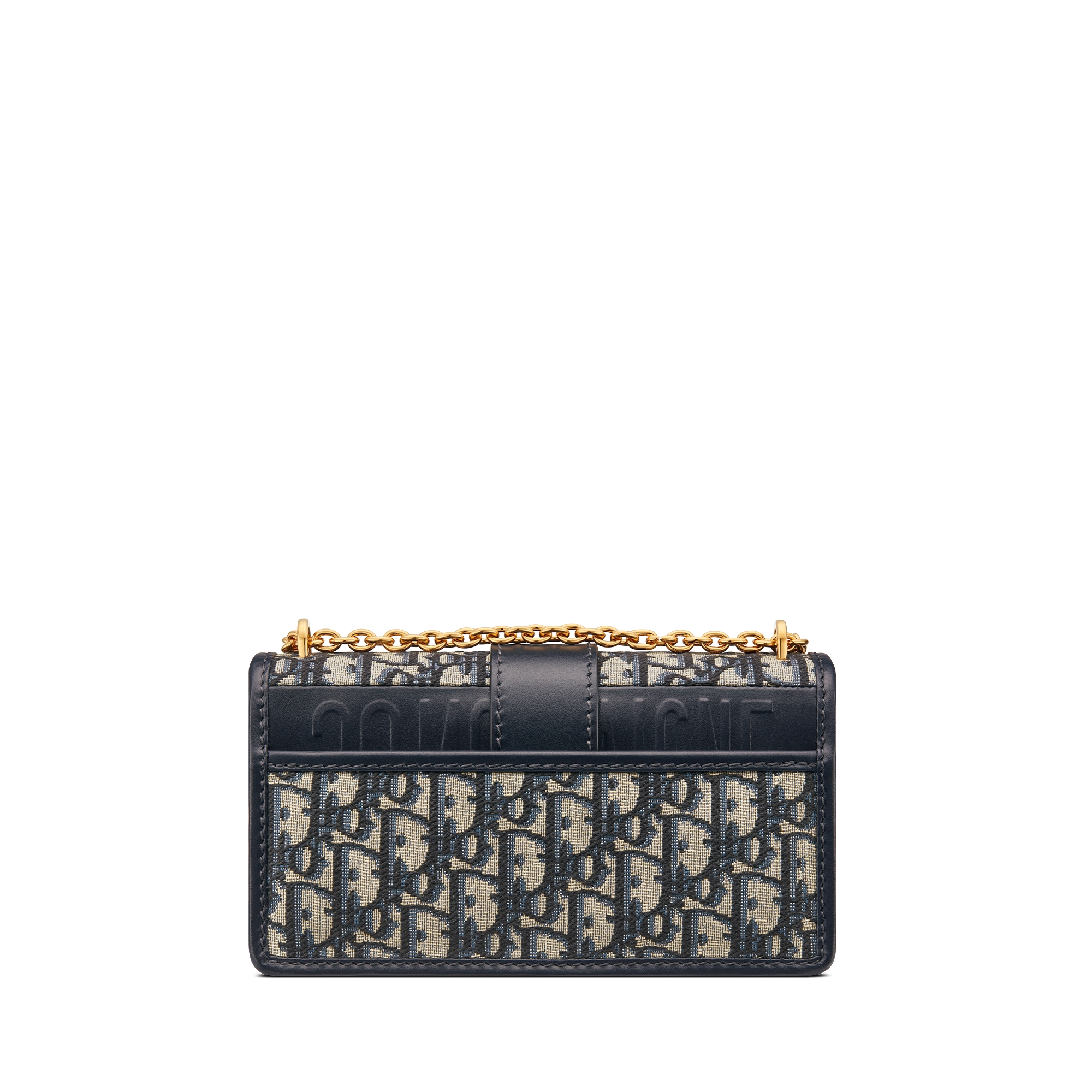 30 Montaigne East-West-tas met ketting Van blauwe Dior Oblique-jacquard E08