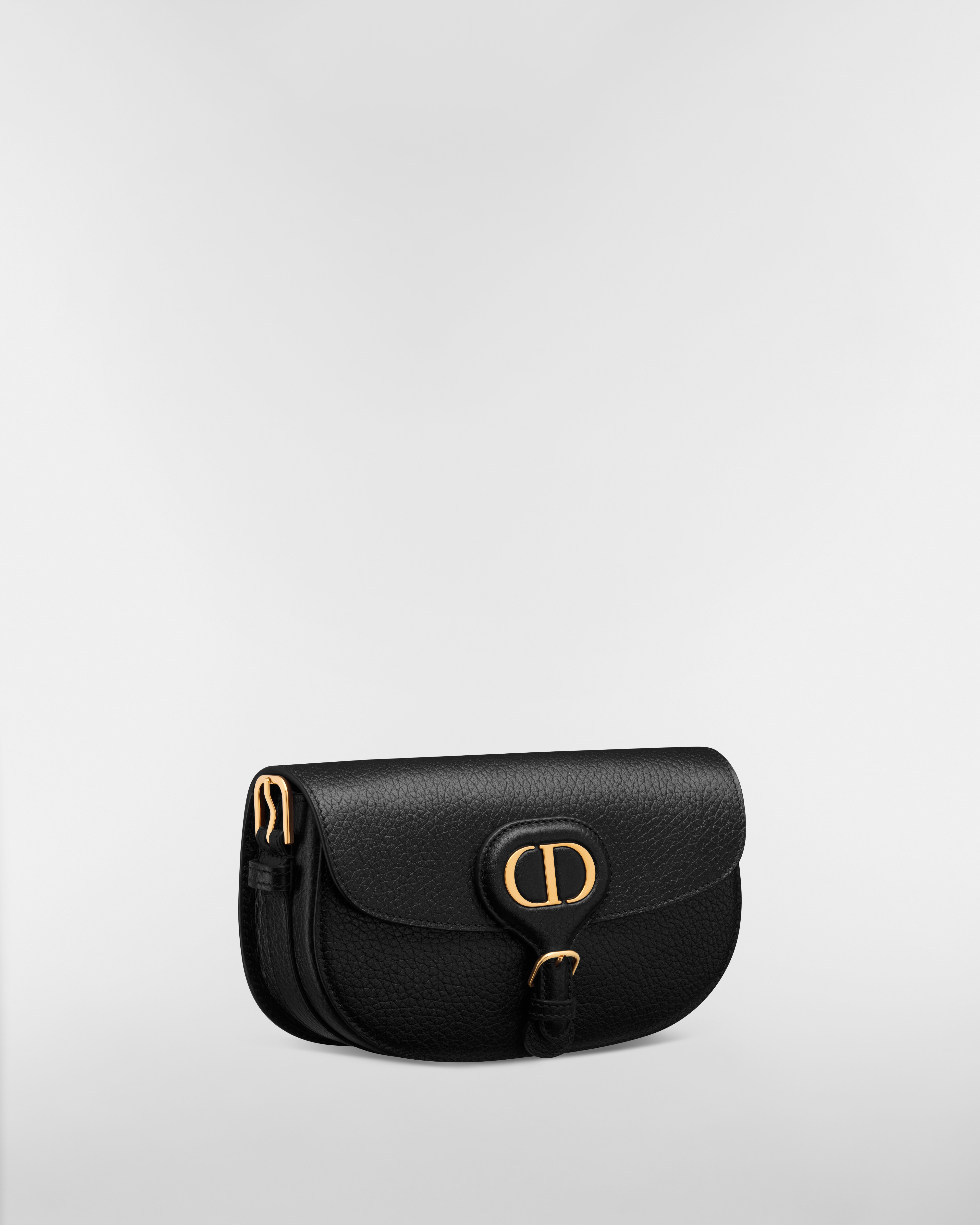 Dior Bobby East-West Tasche Genarbtes Kalbsleder in Schwarz E03