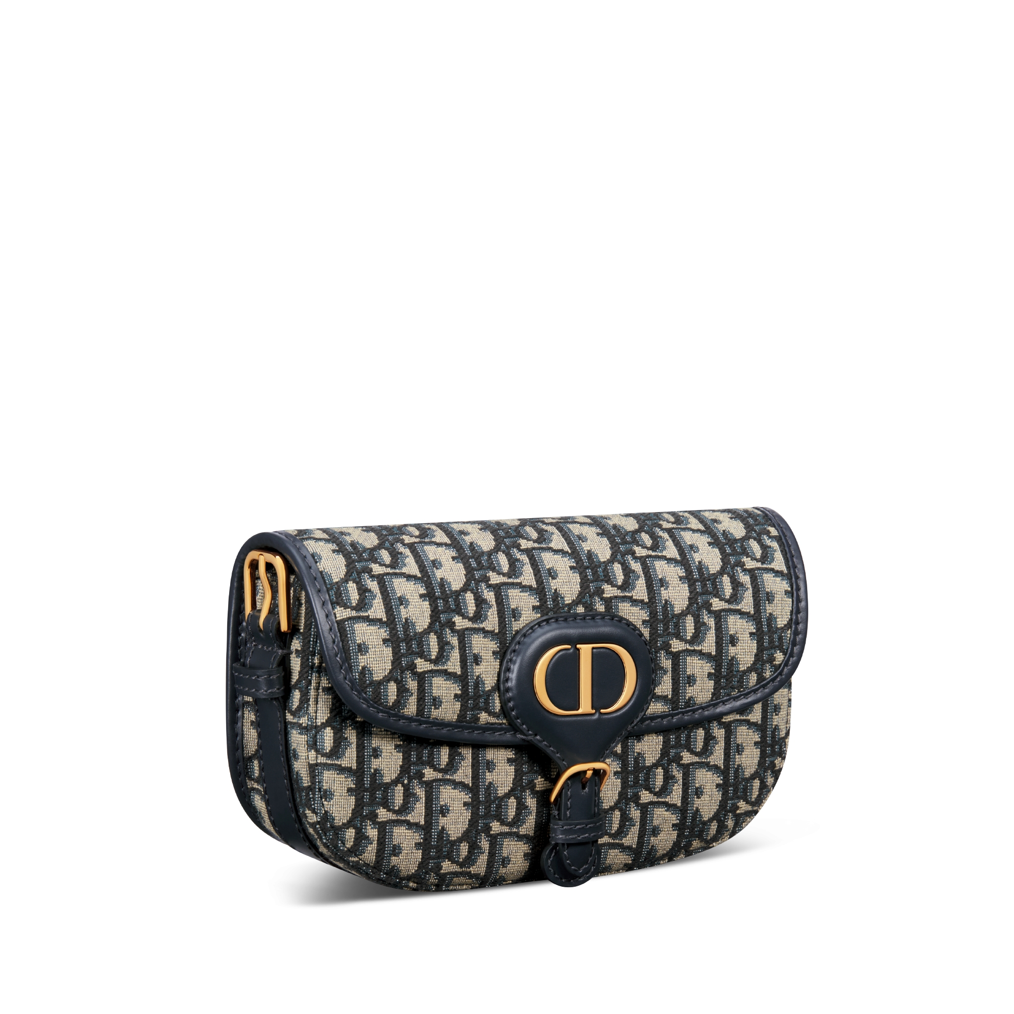 Dior Bobby East-West 包 藍色 Dior Oblique 緹花 E03