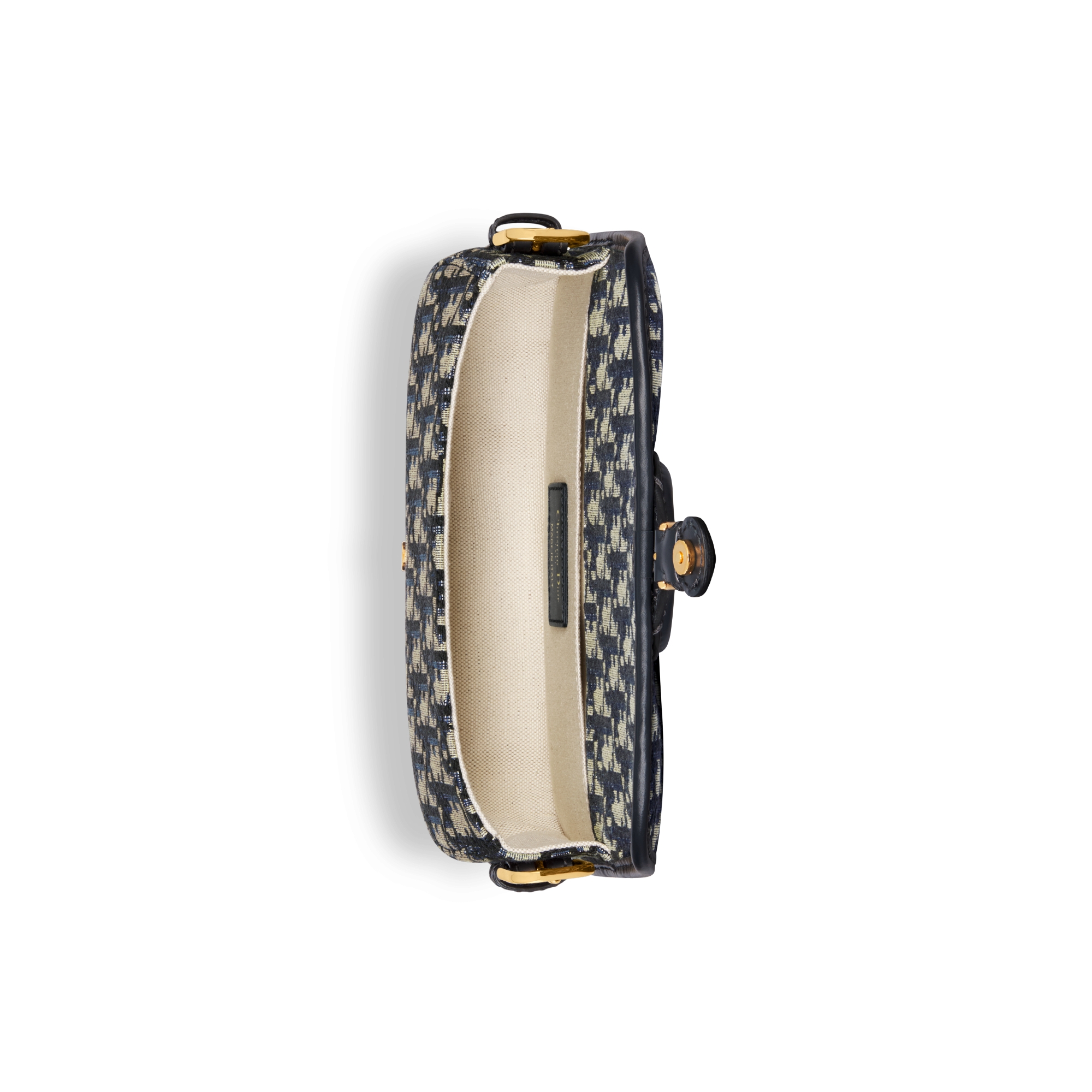 Dior Bobby East-West 包 藍色 Dior Oblique 緹花 E06