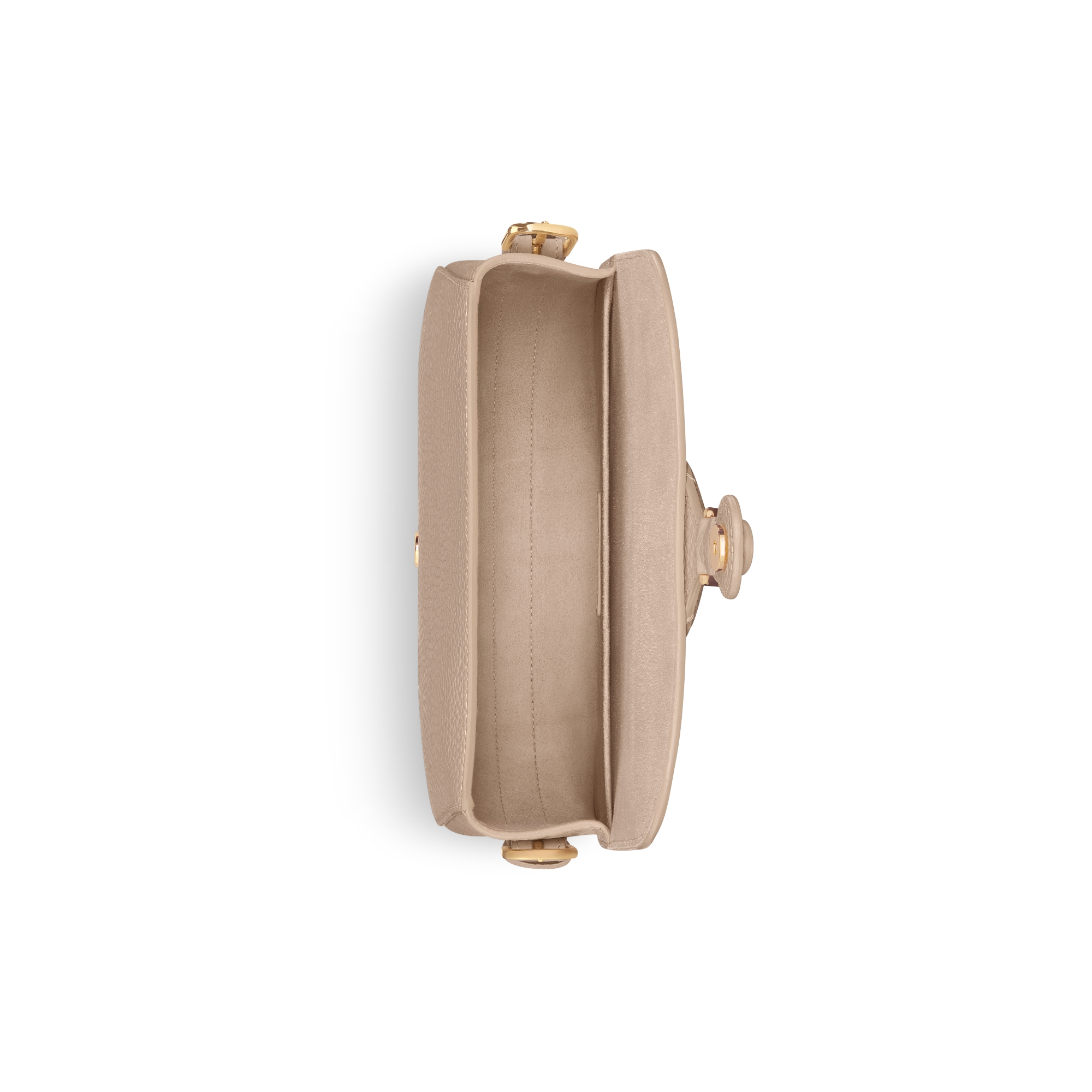 Middelgrote Dior Bobby-tas Poederbeige generfd kalfsleer E06