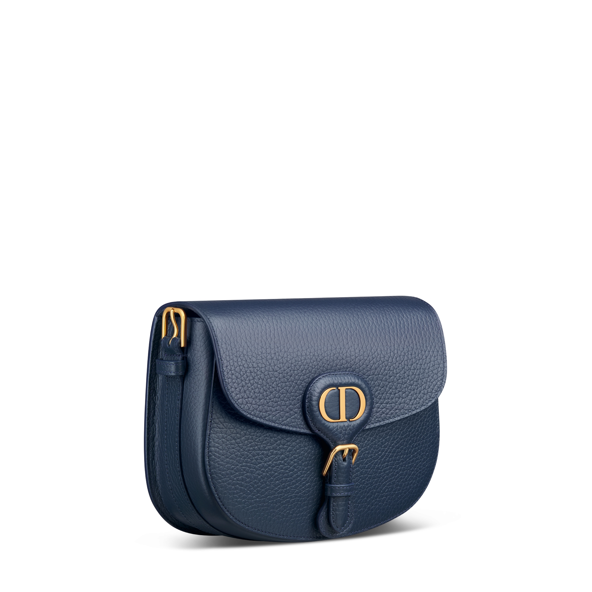 Bolso mediano Dior Bobby Piel de becerro graneada azul océano profundo E03