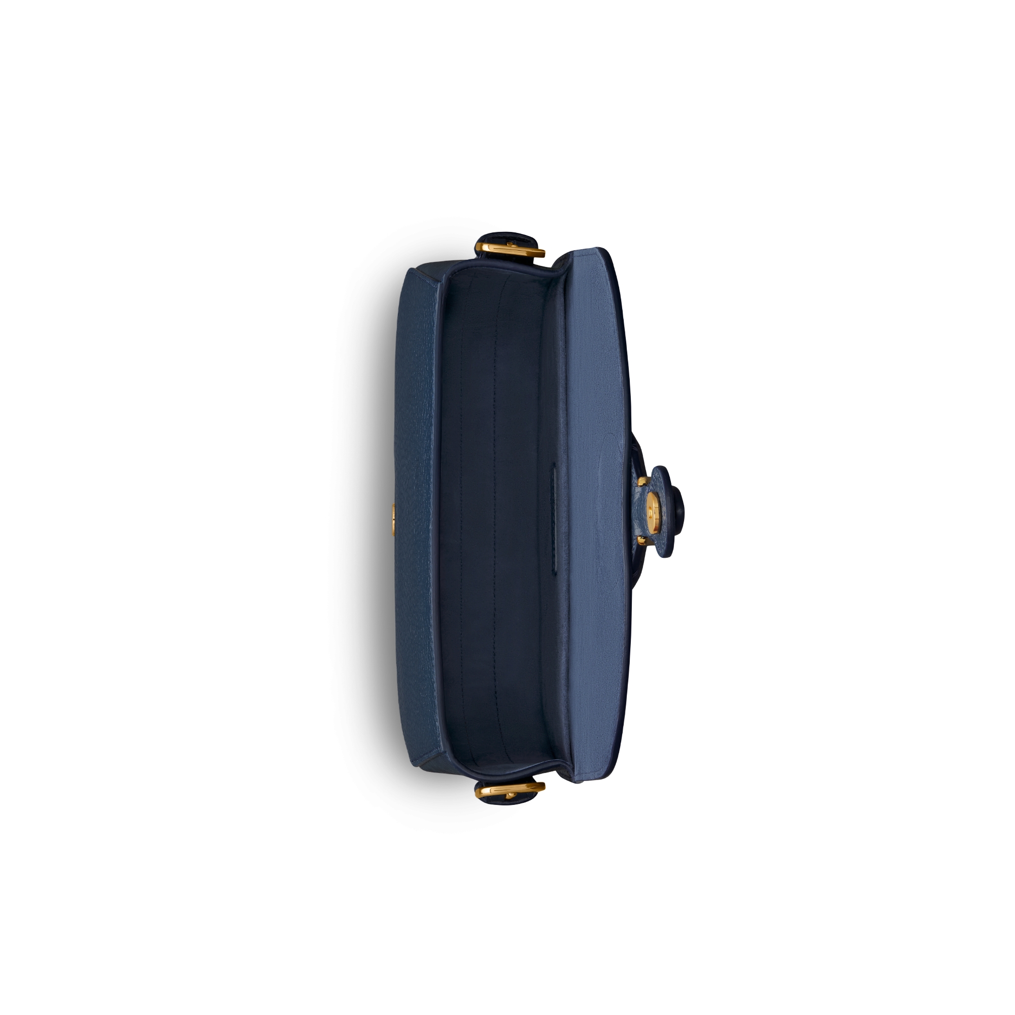 Mittelgroße Dior Bobby Tasche Genarbtes Kalbsleder in sattem Ozeanblau E06