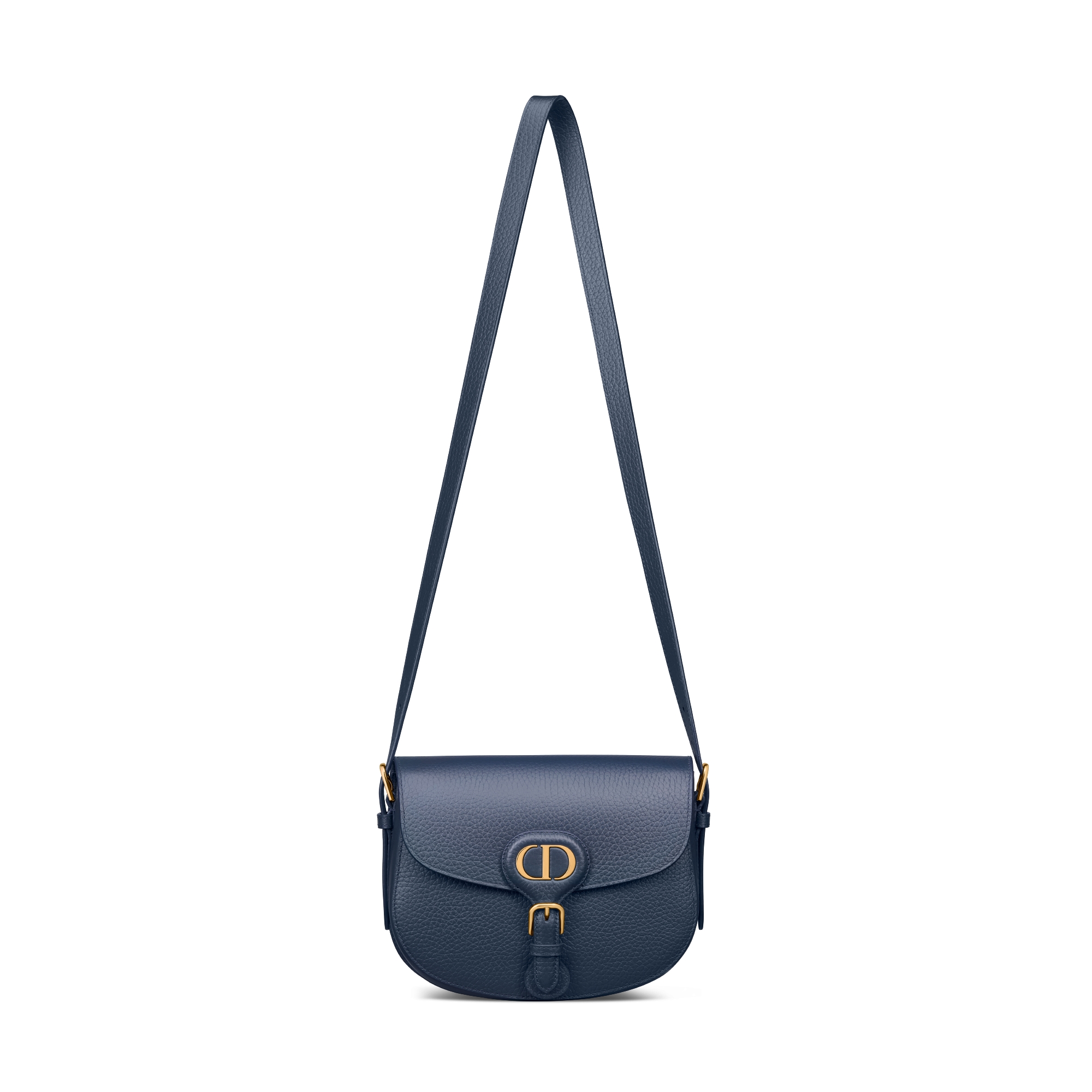 Bolso mediano Dior Bobby Piel de becerro graneada azul océano profundo E07
