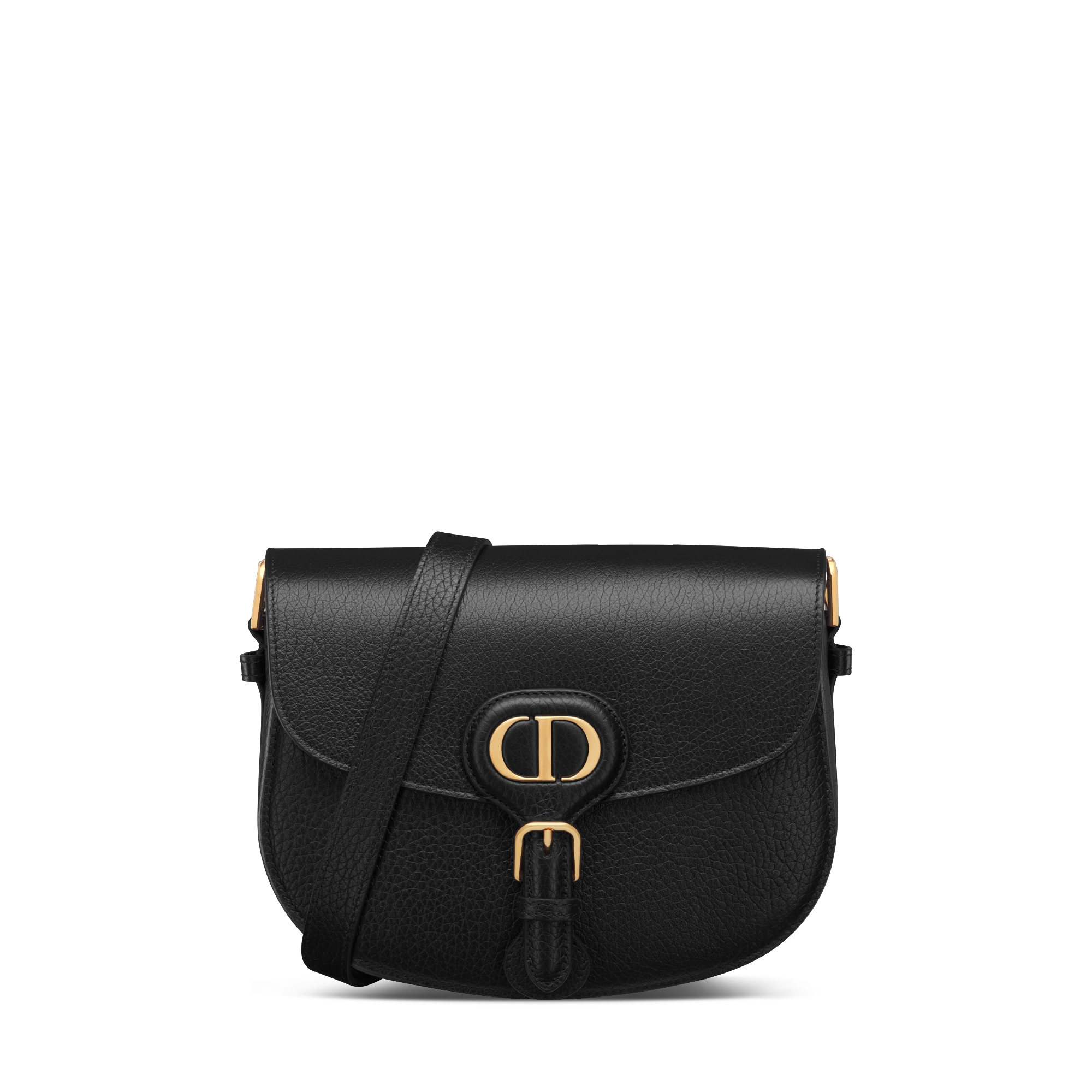 Medium Dior Bobby Bag Black Grained Calfskin E01