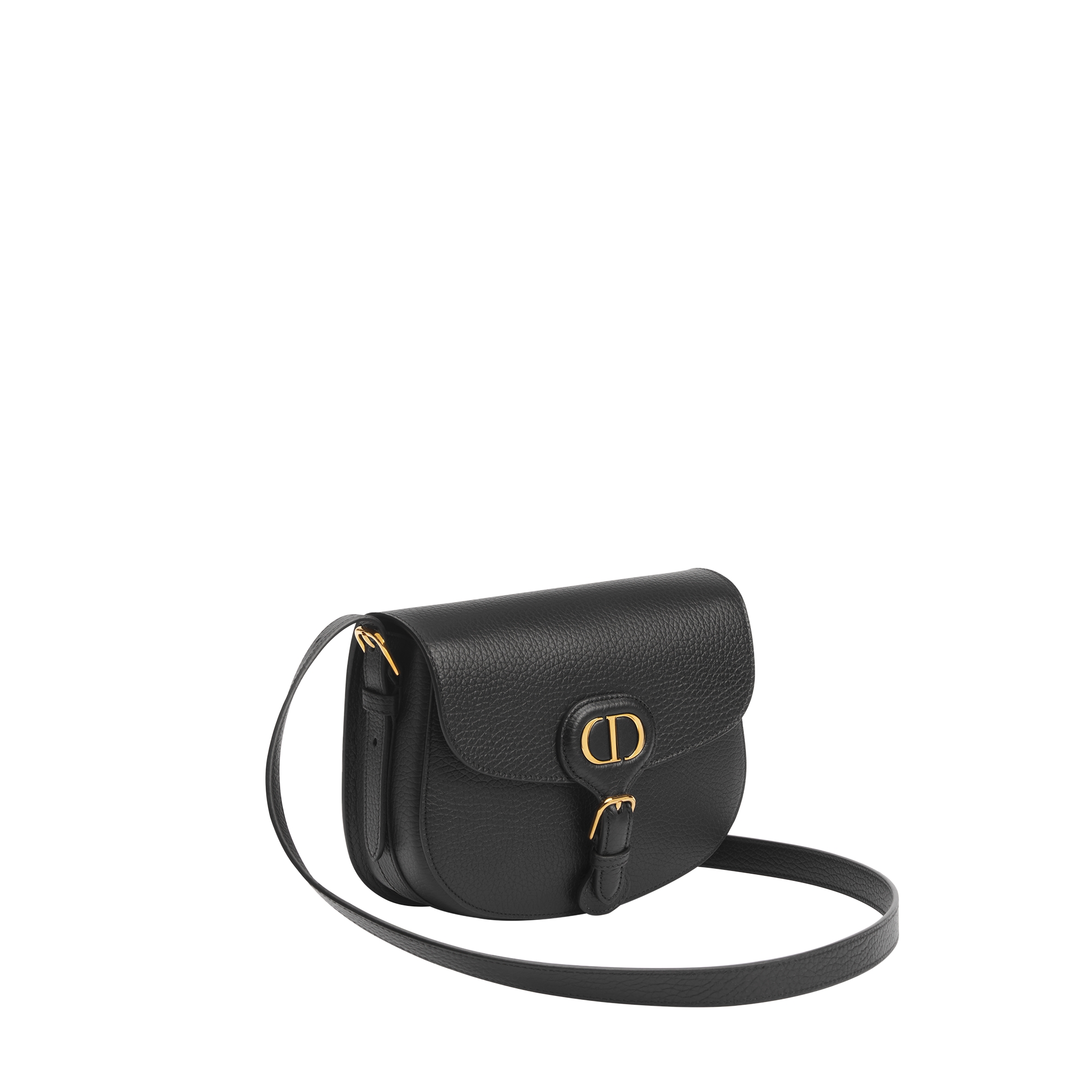 Medium Dior Bobby Bag Black Grained Calfskin E03