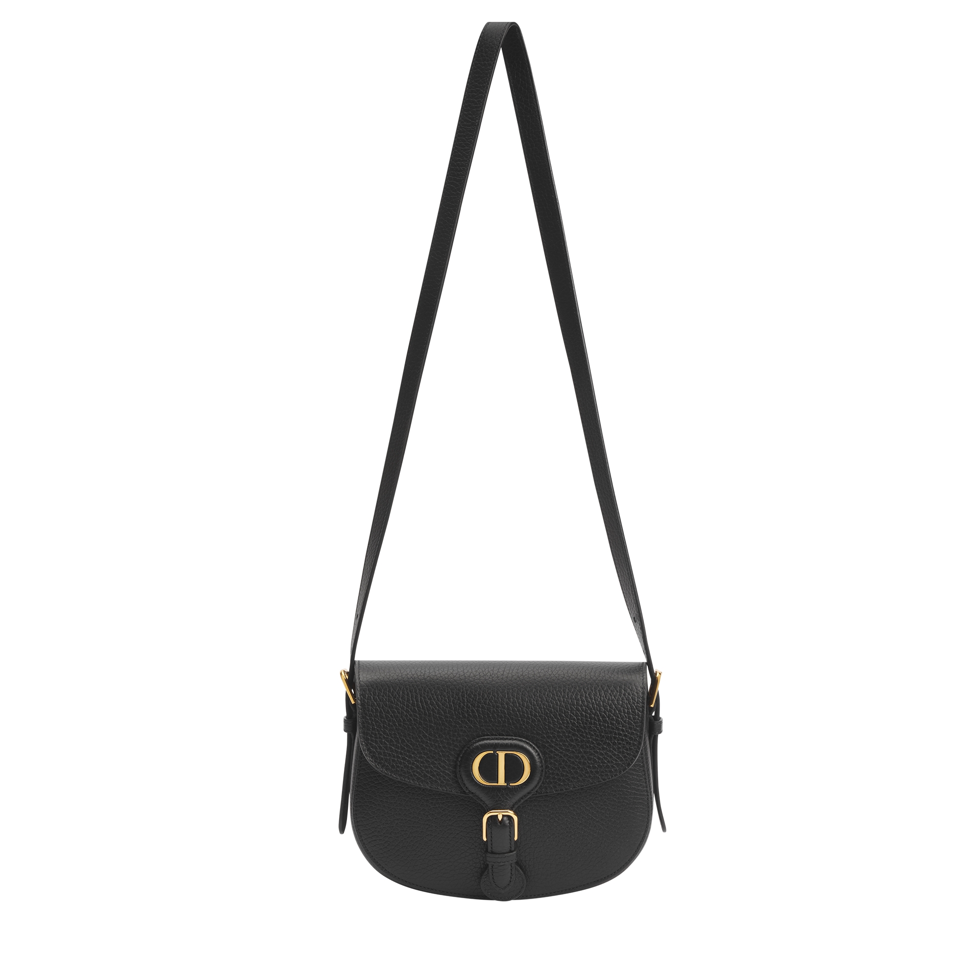 Medium Dior Bobby Bag Black Grained Calfskin E07
