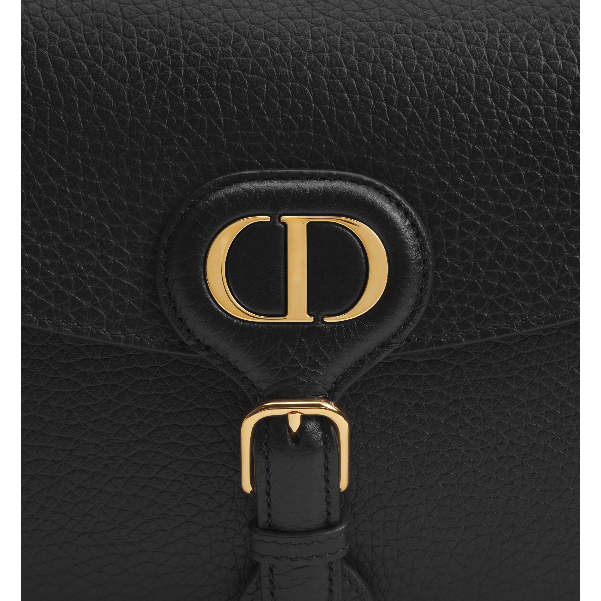 Medium Dior Bobby Bag Black Grained Calfskin E09