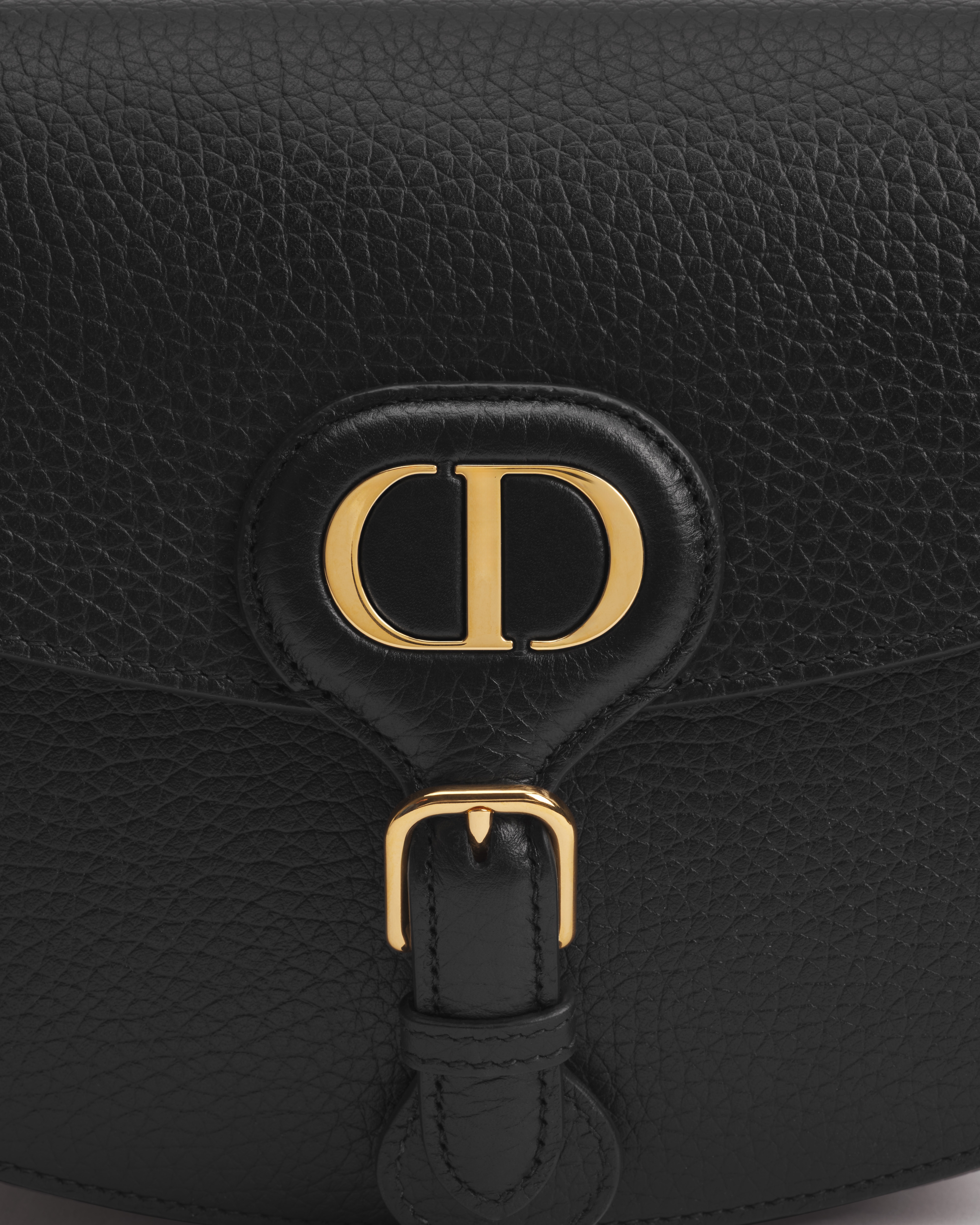 Medium Dior Bobby Bag Black Grained Calfskin E09