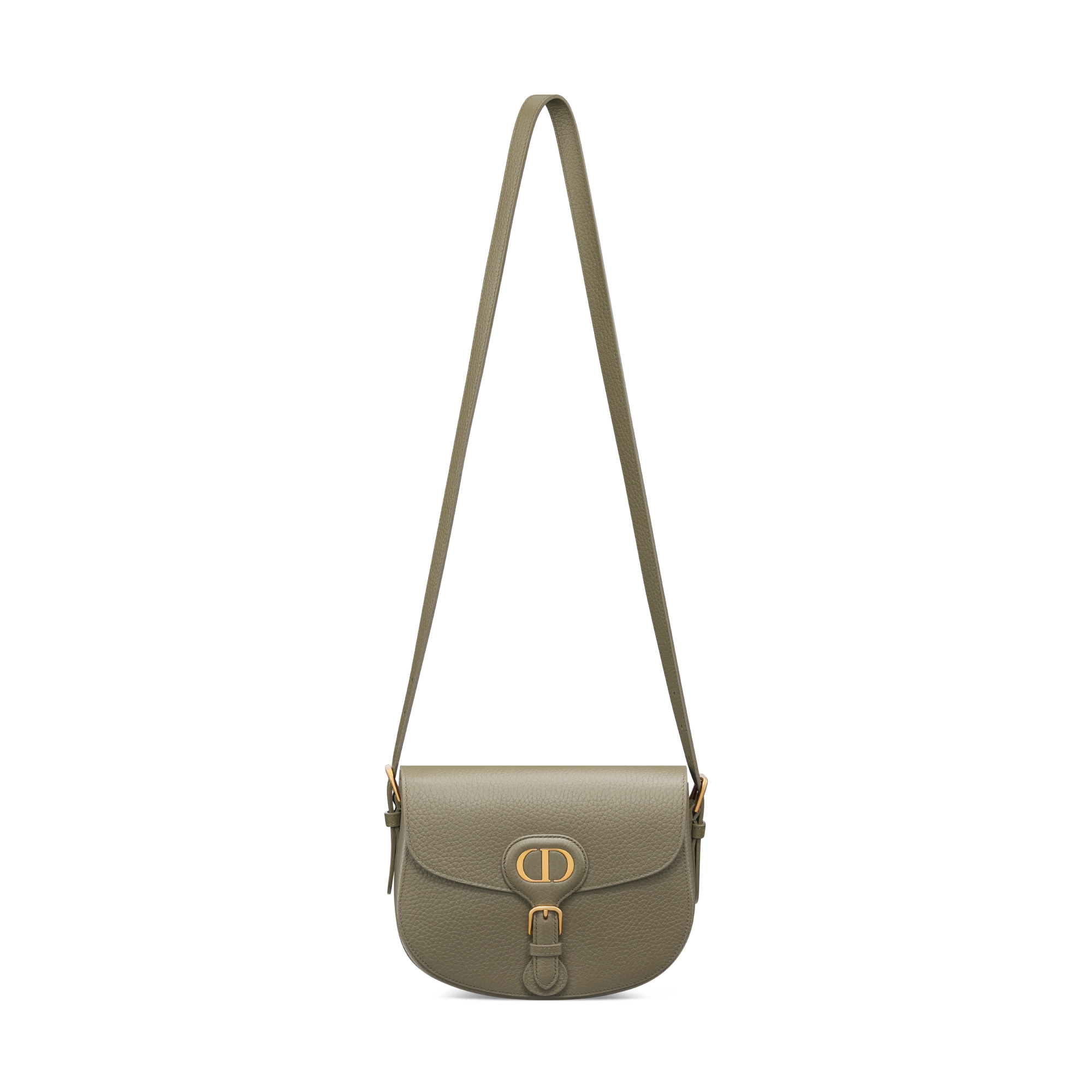 Medium Dior Bobby Bag Clay Green Grained Calfskin E07