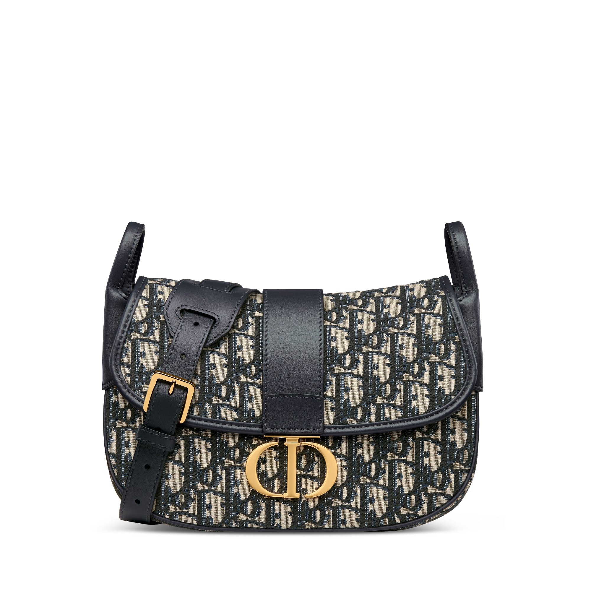 Medium 30 Montaigne Satchel Bag Blue Dior Oblique Jacquard E01