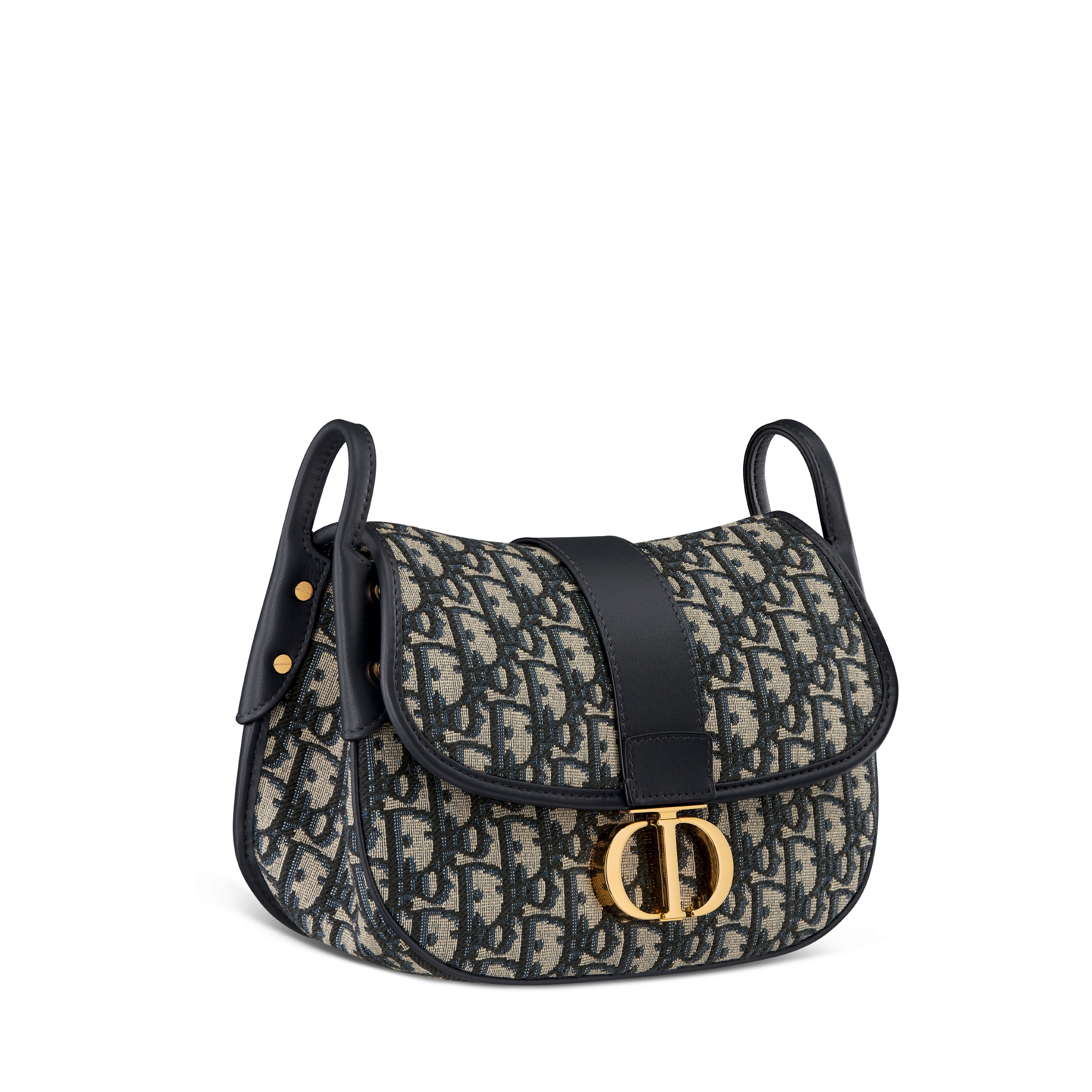 Medium 30 Montaigne Satchel Bag Blue Dior Oblique Jacquard E03